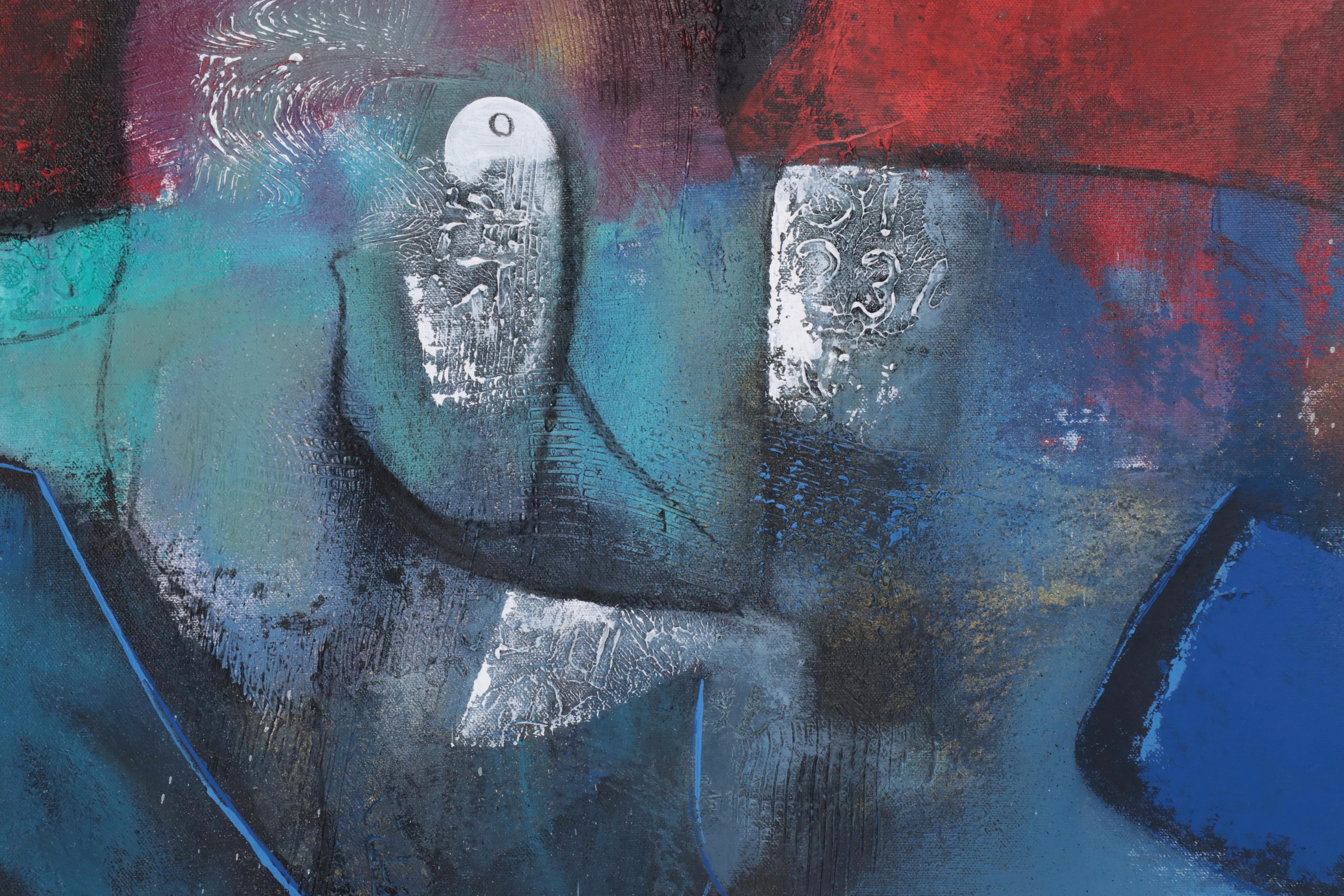 Michel Blázquez Large-Scale Acrylic and Oil Painting "Time Traveler," 2023