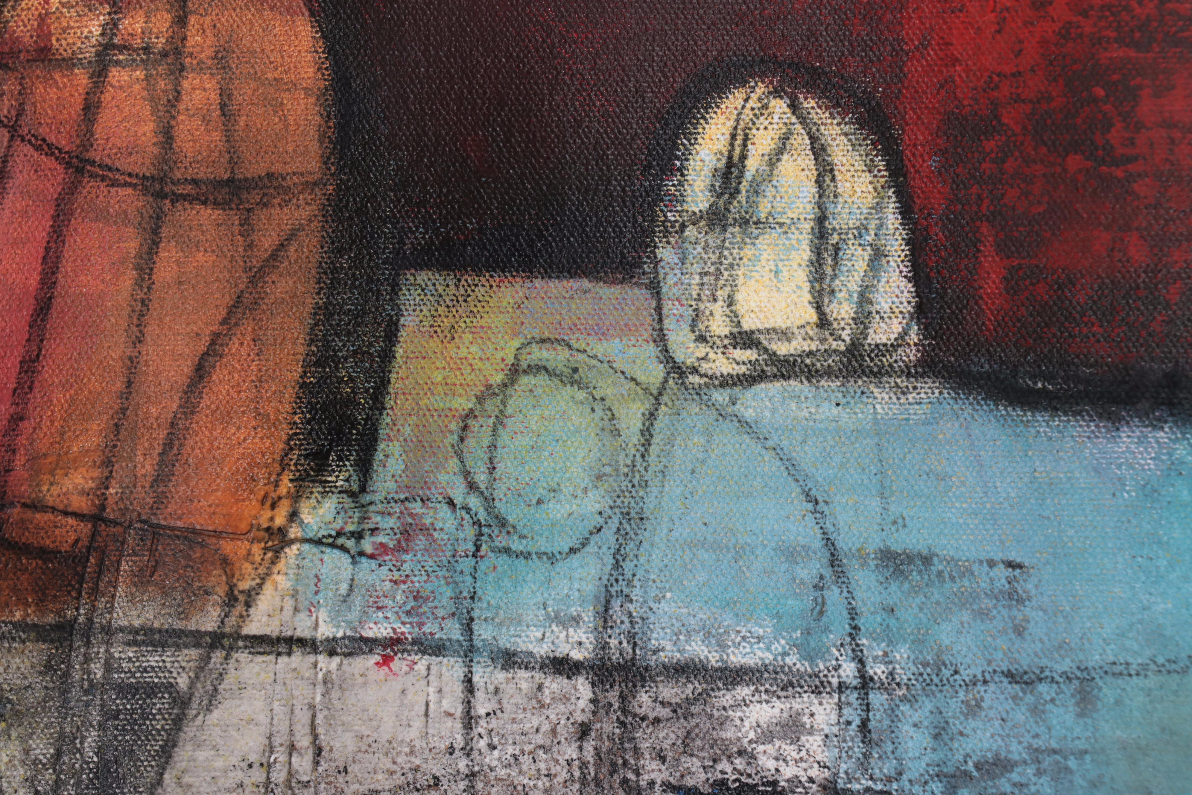 Michel Blázquez Large-Scale Acrylic and Oil Painting "Time Traveler," 2023