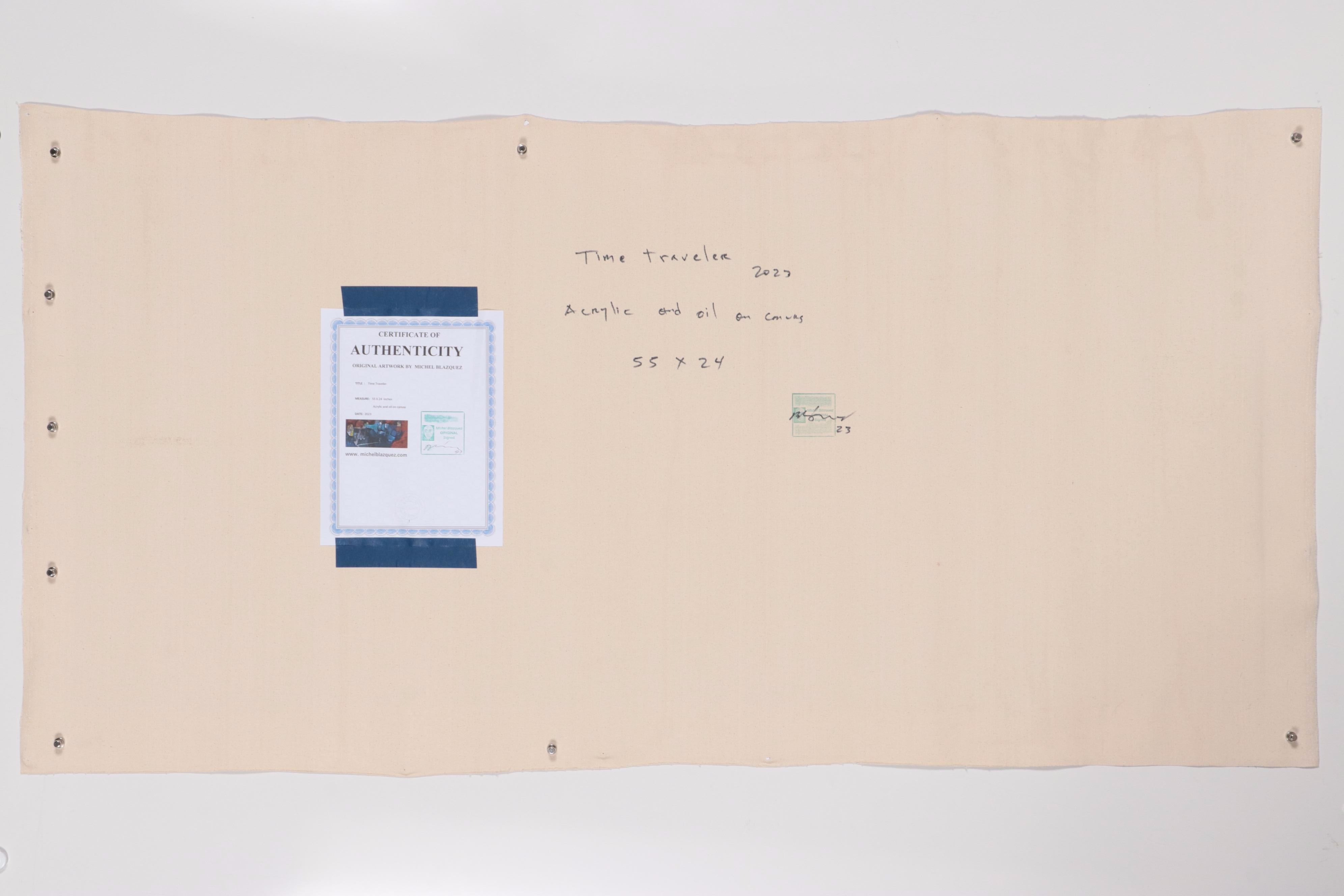 Michel Blázquez Large-Scale Acrylic and Oil Painting "Time Traveler," 2023