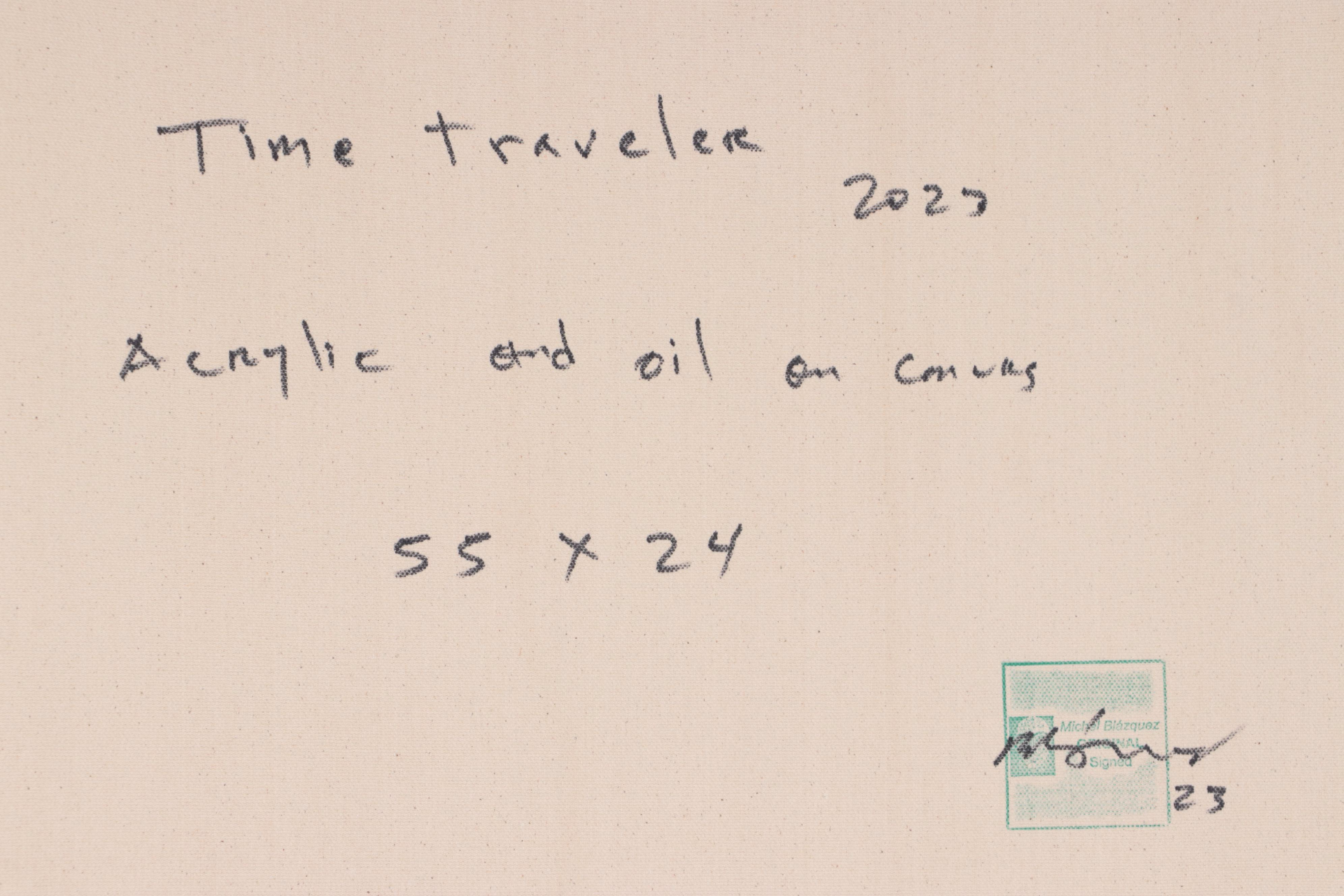 Michel Blázquez Large-Scale Acrylic and Oil Painting "Time Traveler," 2023