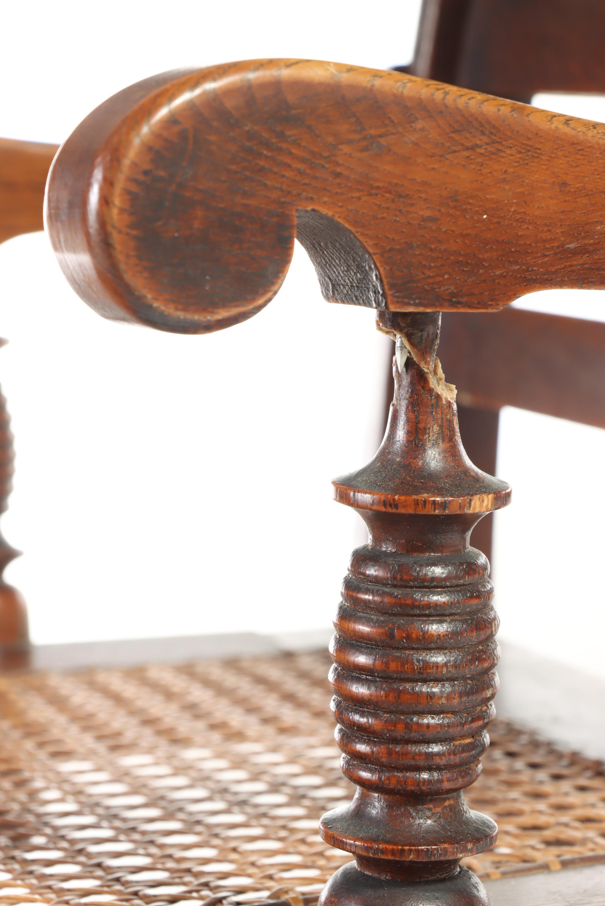 Victorian Oak Rocker Plus Folding Example, Late 19th Century and Later