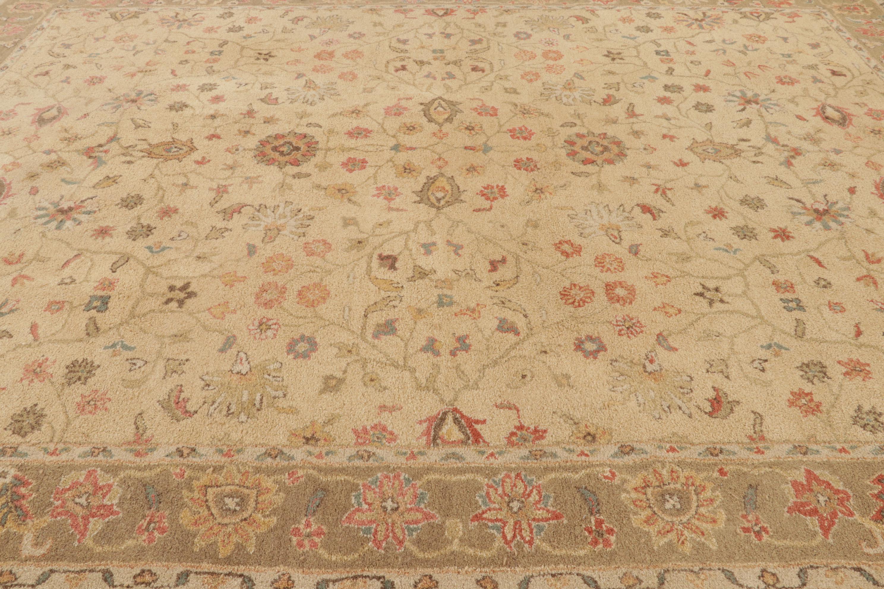 9' x 12' Pottery Barn "Webster" Golden Wheat Indian Wool Area Rug