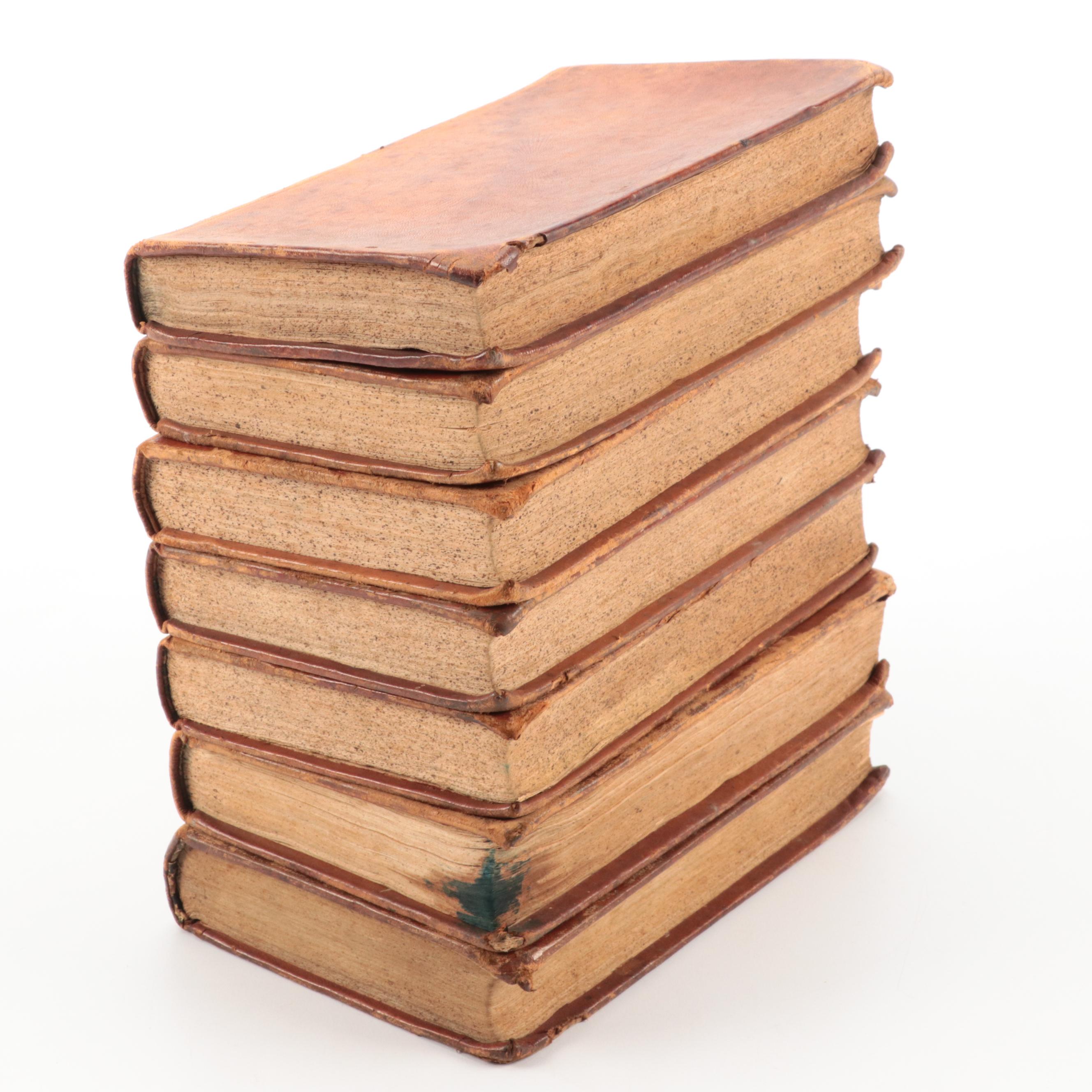 "The Ancient History" Eight-Volume Set by Charles Rollin, Early/Mid-19th Century