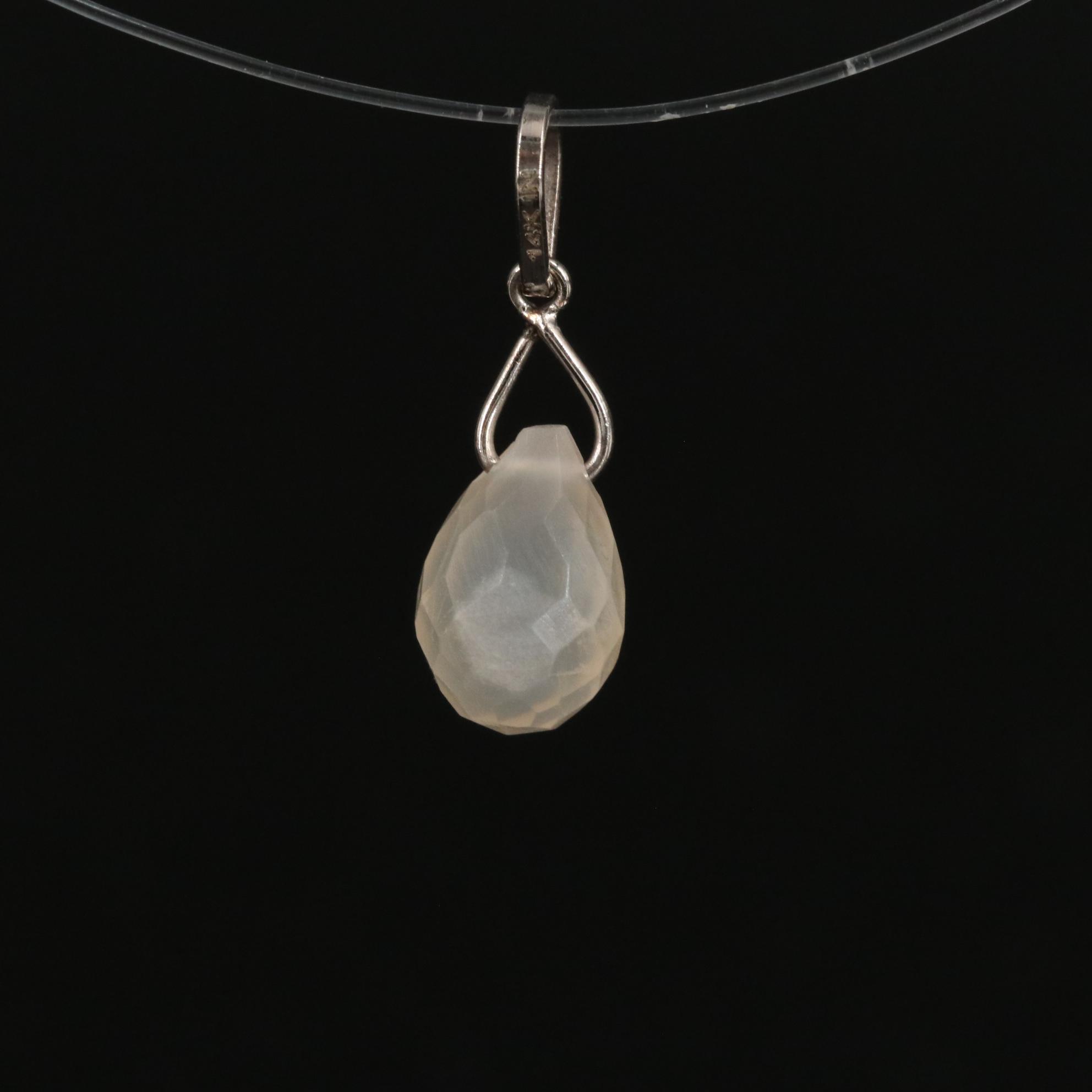 14K Moonstone Pendant