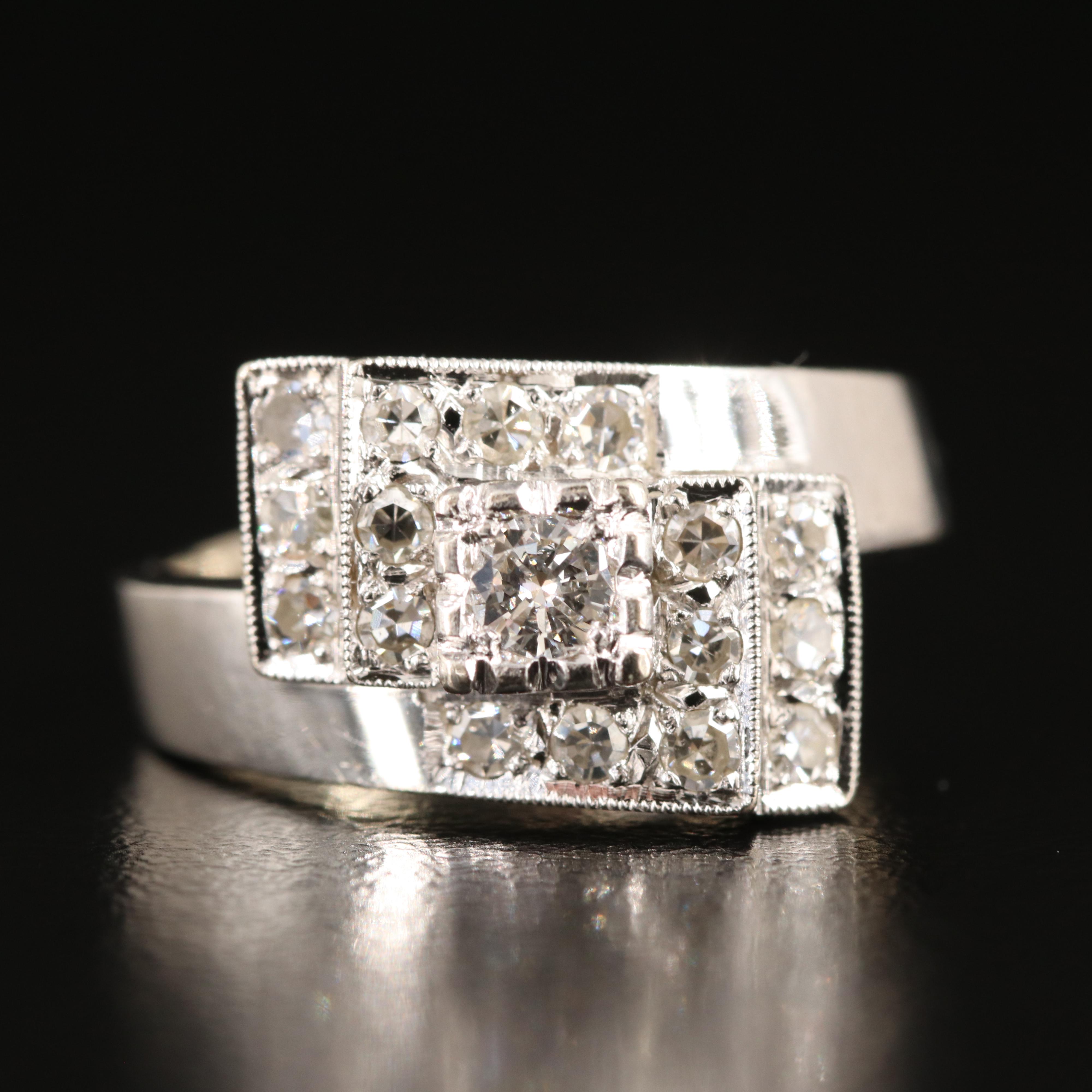 14K 0.52 CTW Diamond Bypass Ring
