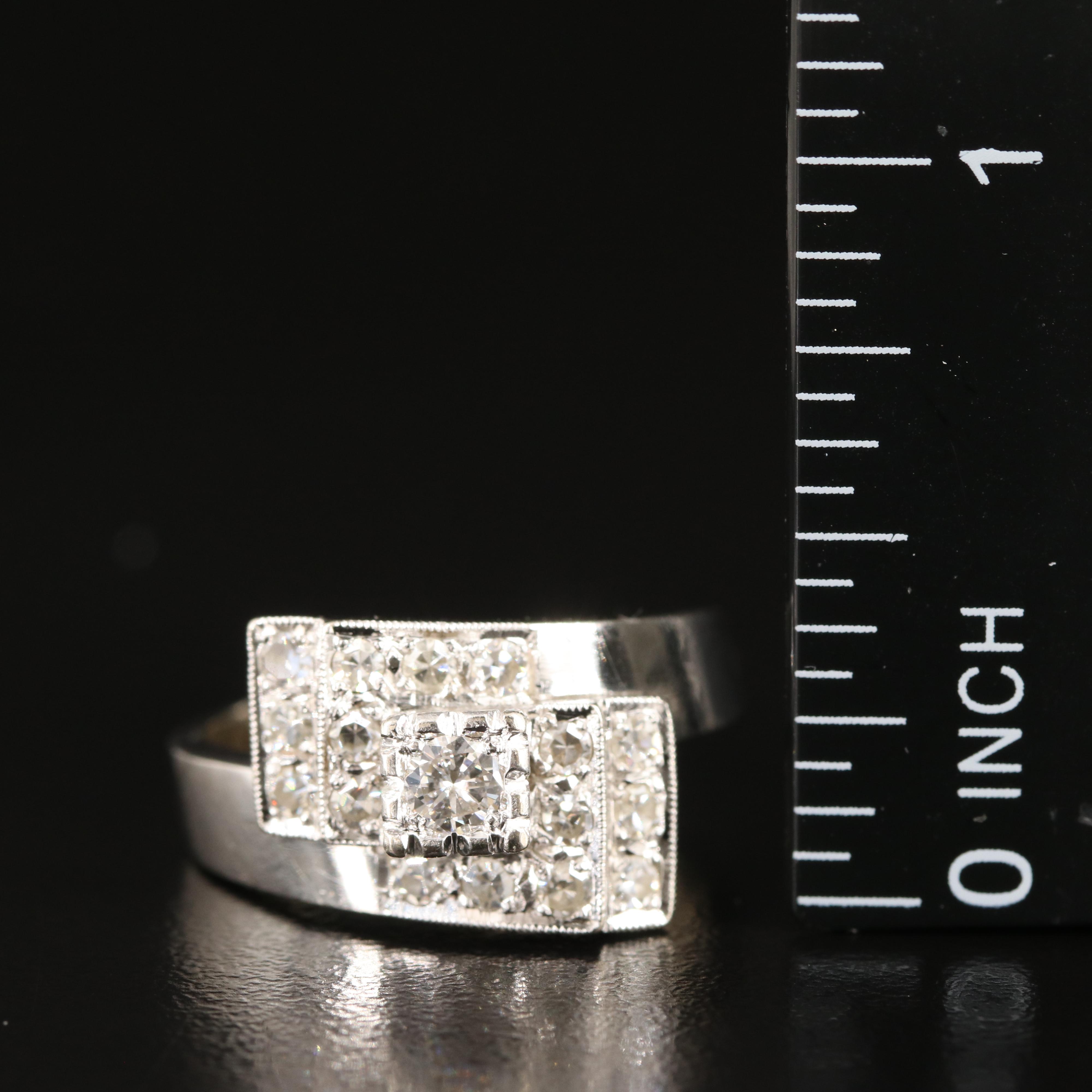 14K 0.52 CTW Diamond Bypass Ring