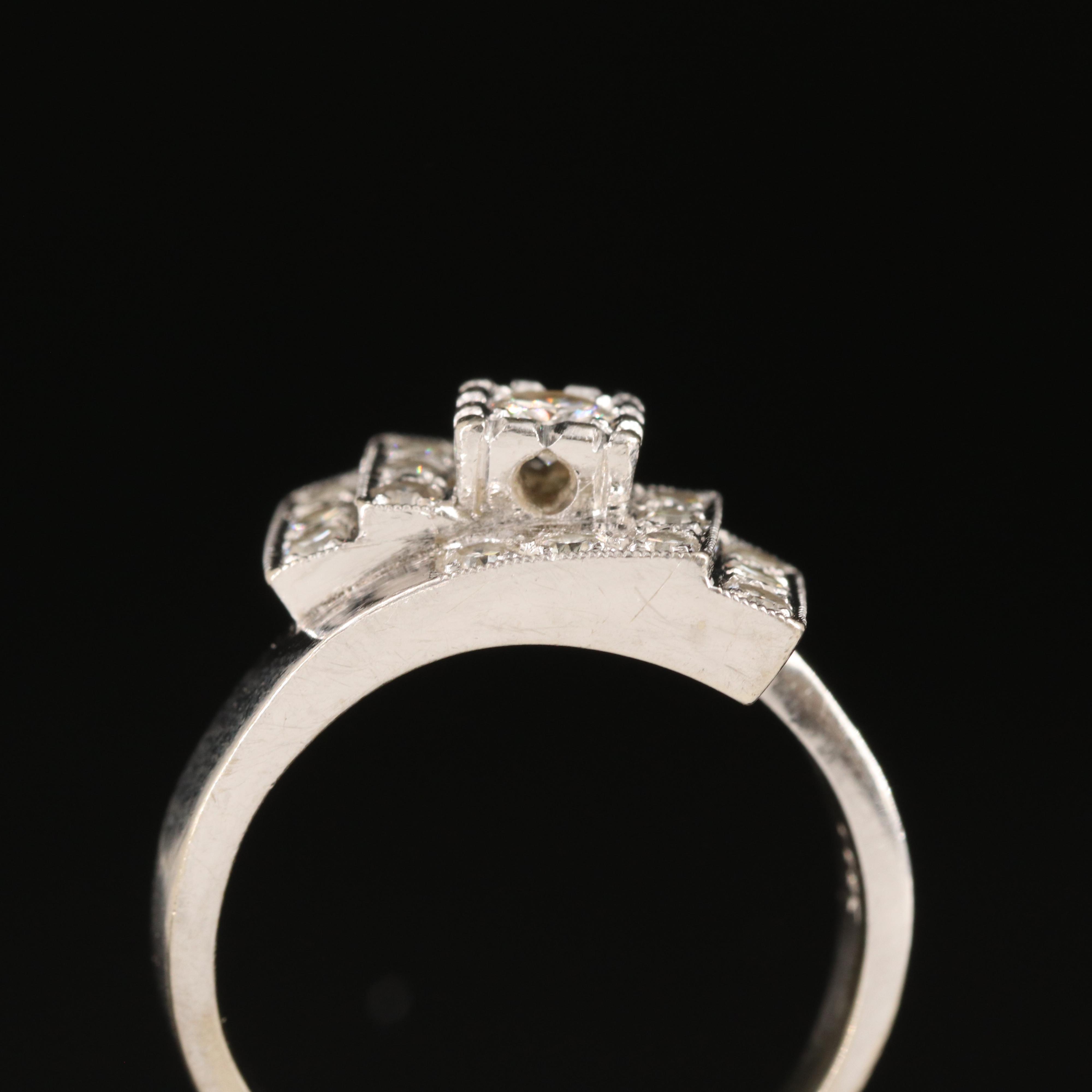 14K 0.52 CTW Diamond Bypass Ring