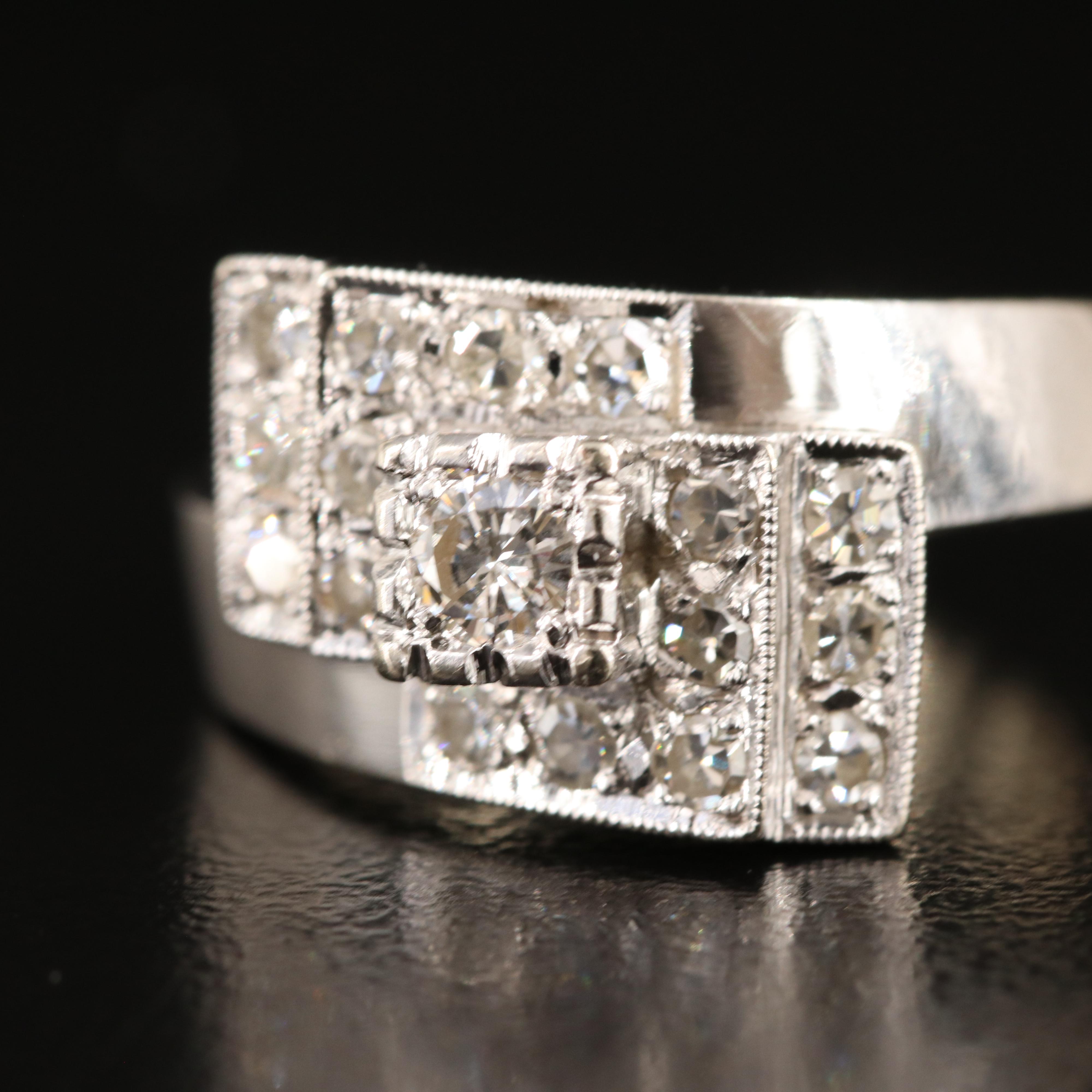 14K 0.52 CTW Diamond Bypass Ring