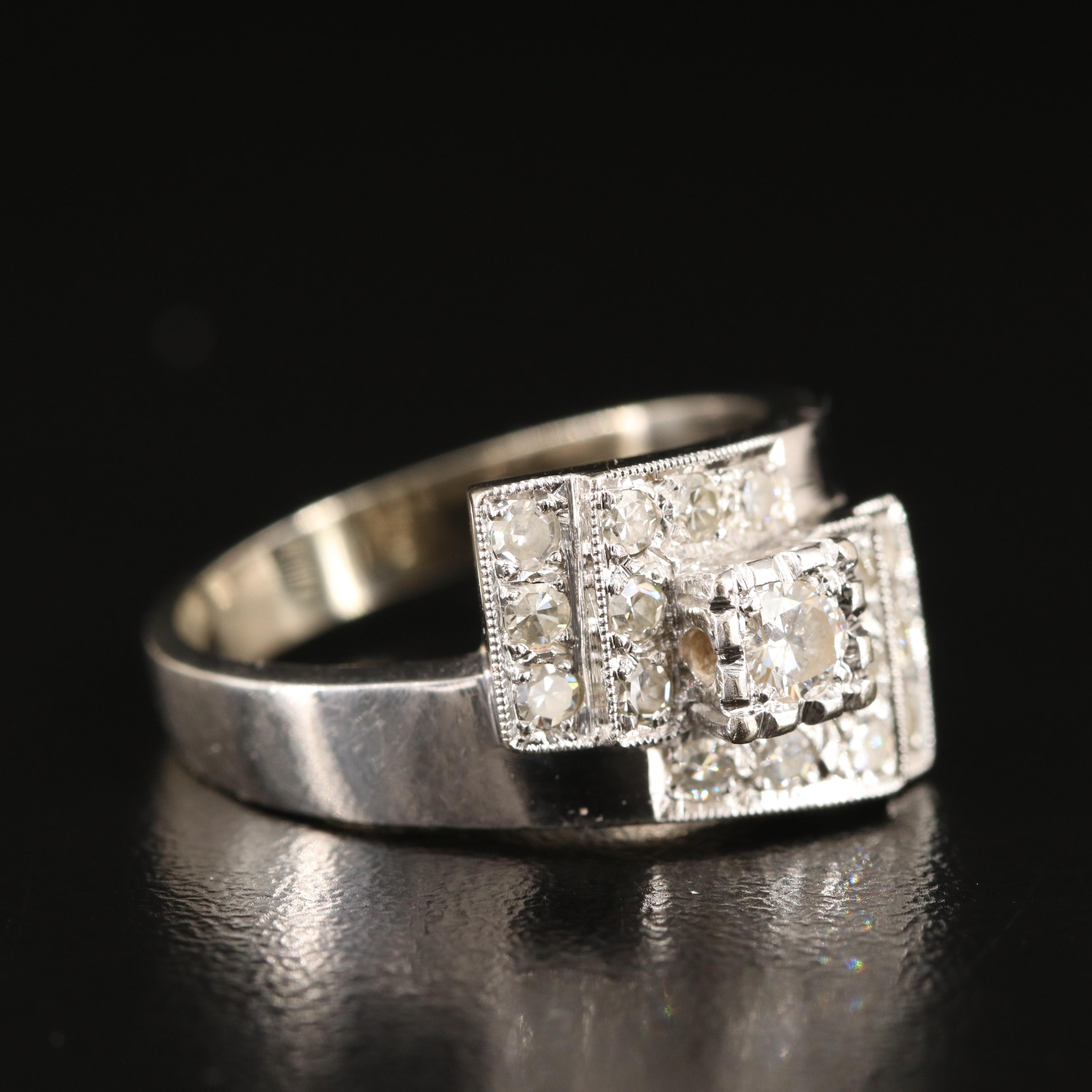 14K 0.52 CTW Diamond Bypass Ring