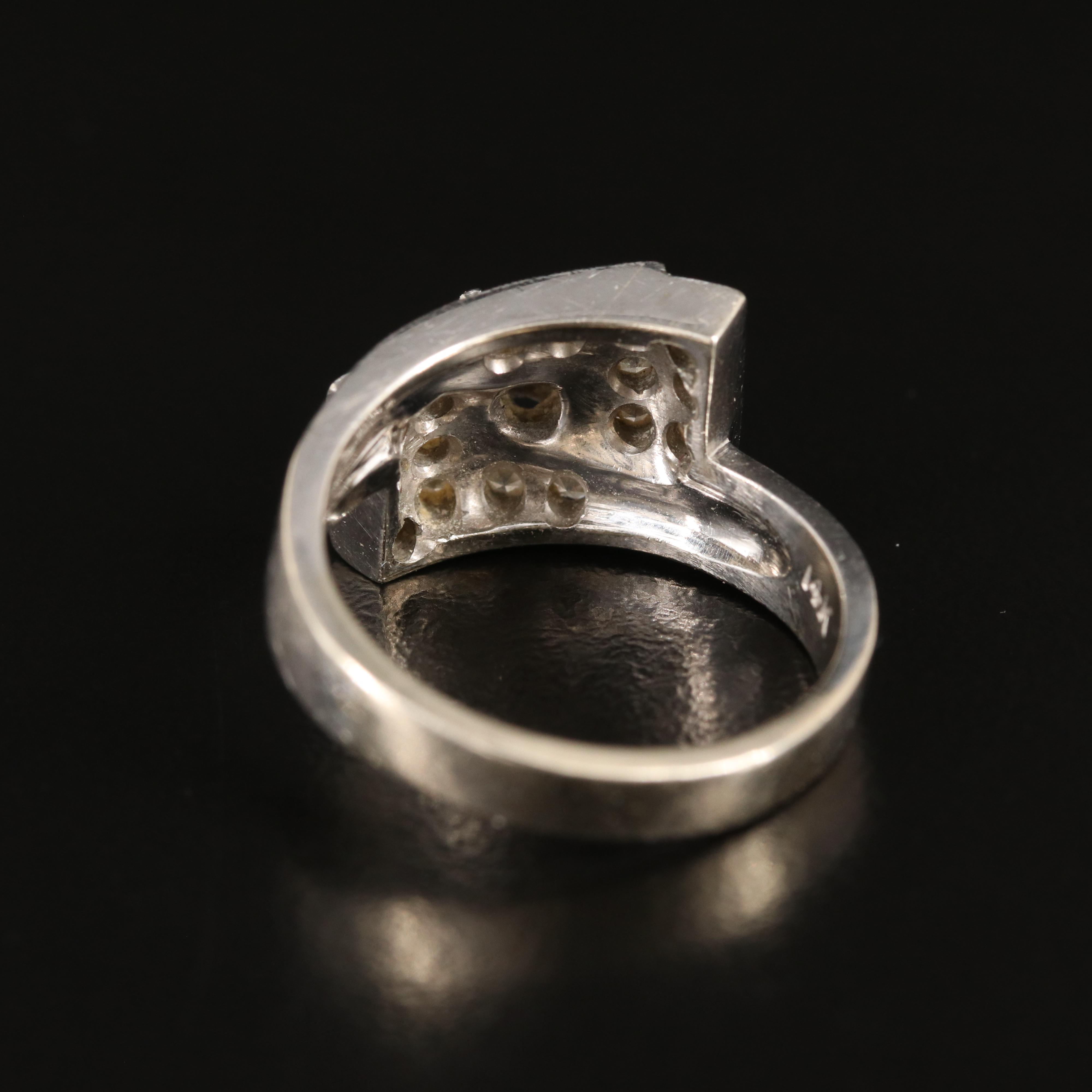 14K 0.52 CTW Diamond Bypass Ring