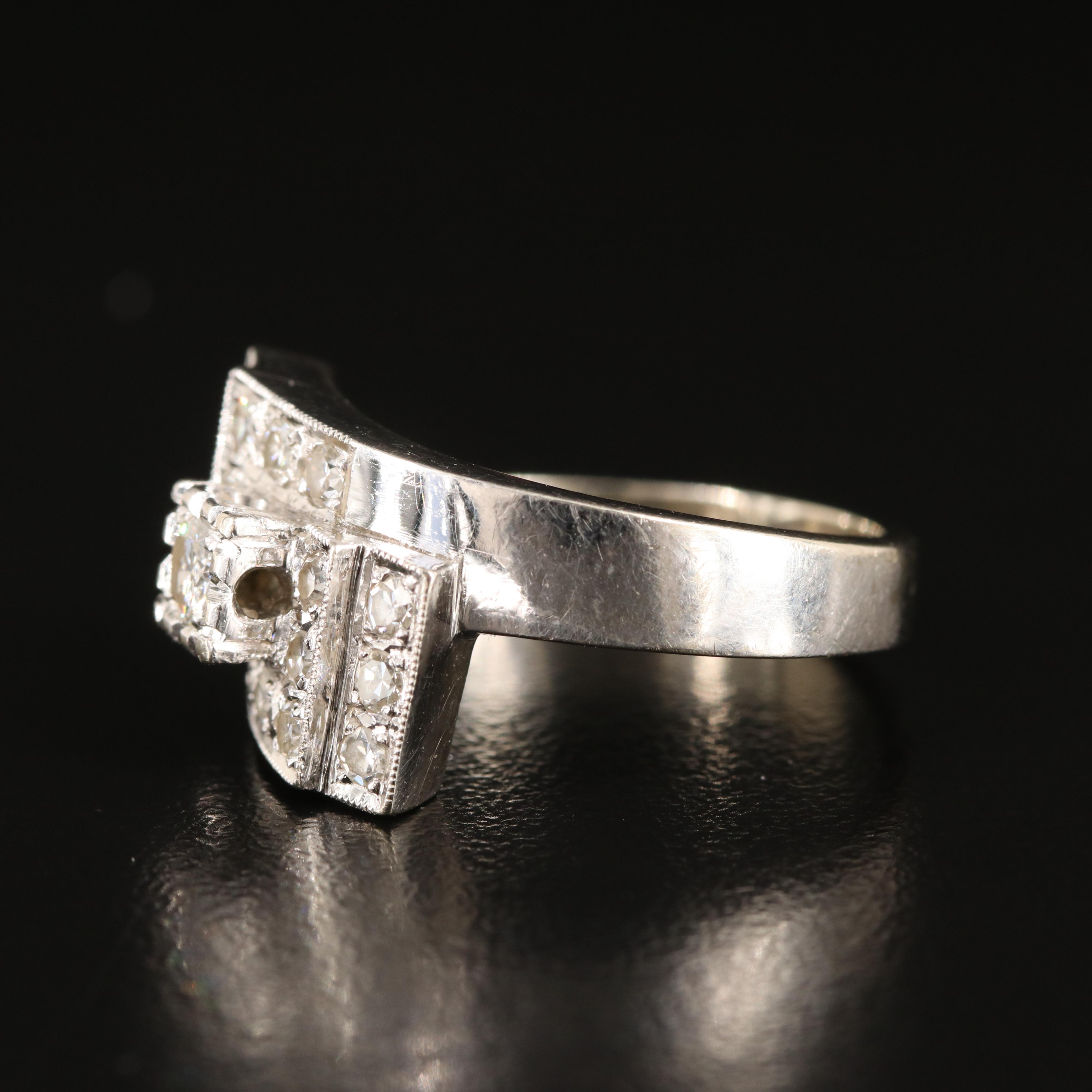 14K 0.52 CTW Diamond Bypass Ring