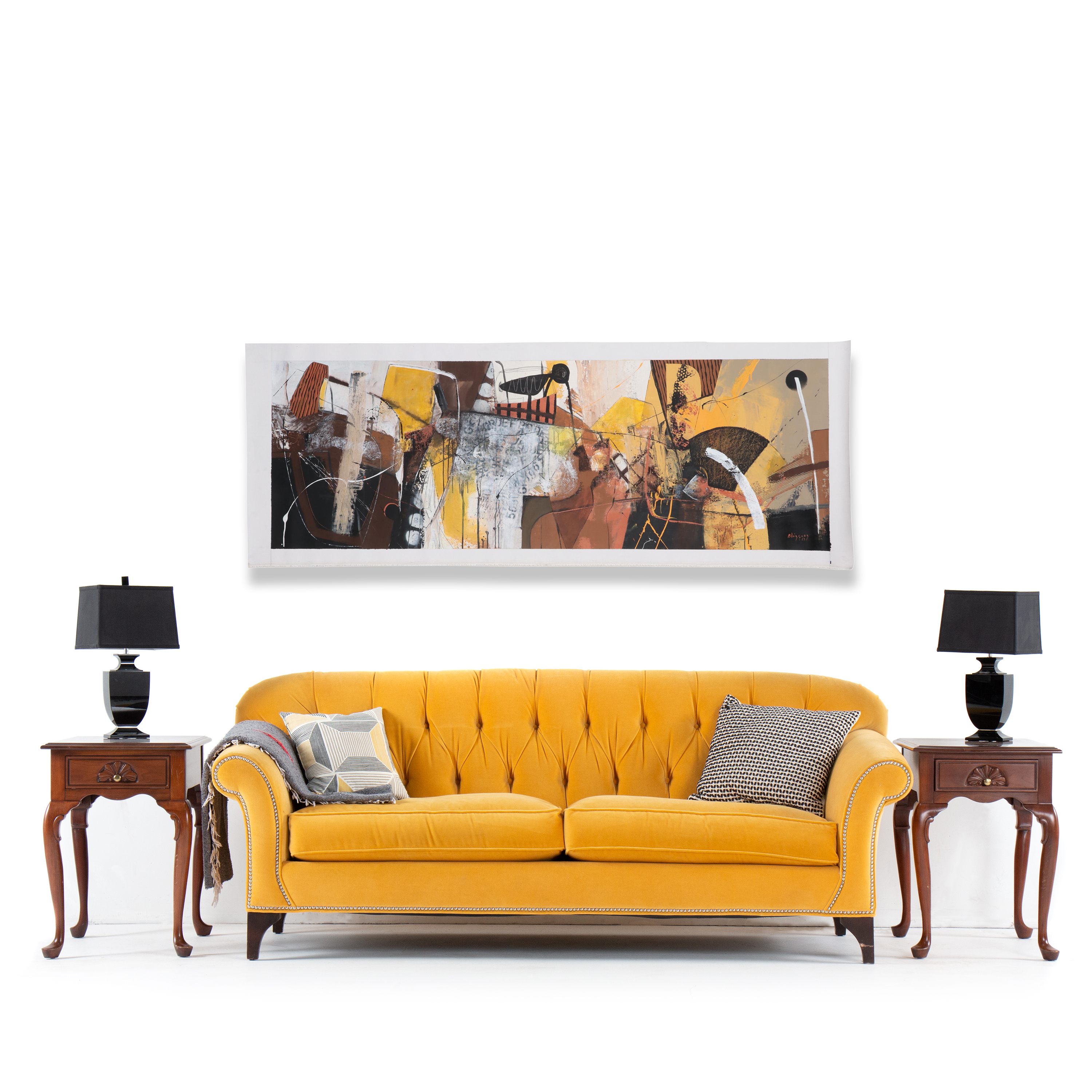 Michel Blázquez Large-Scale Acrylic and Oil Painting "Autumn Poetry," 2023