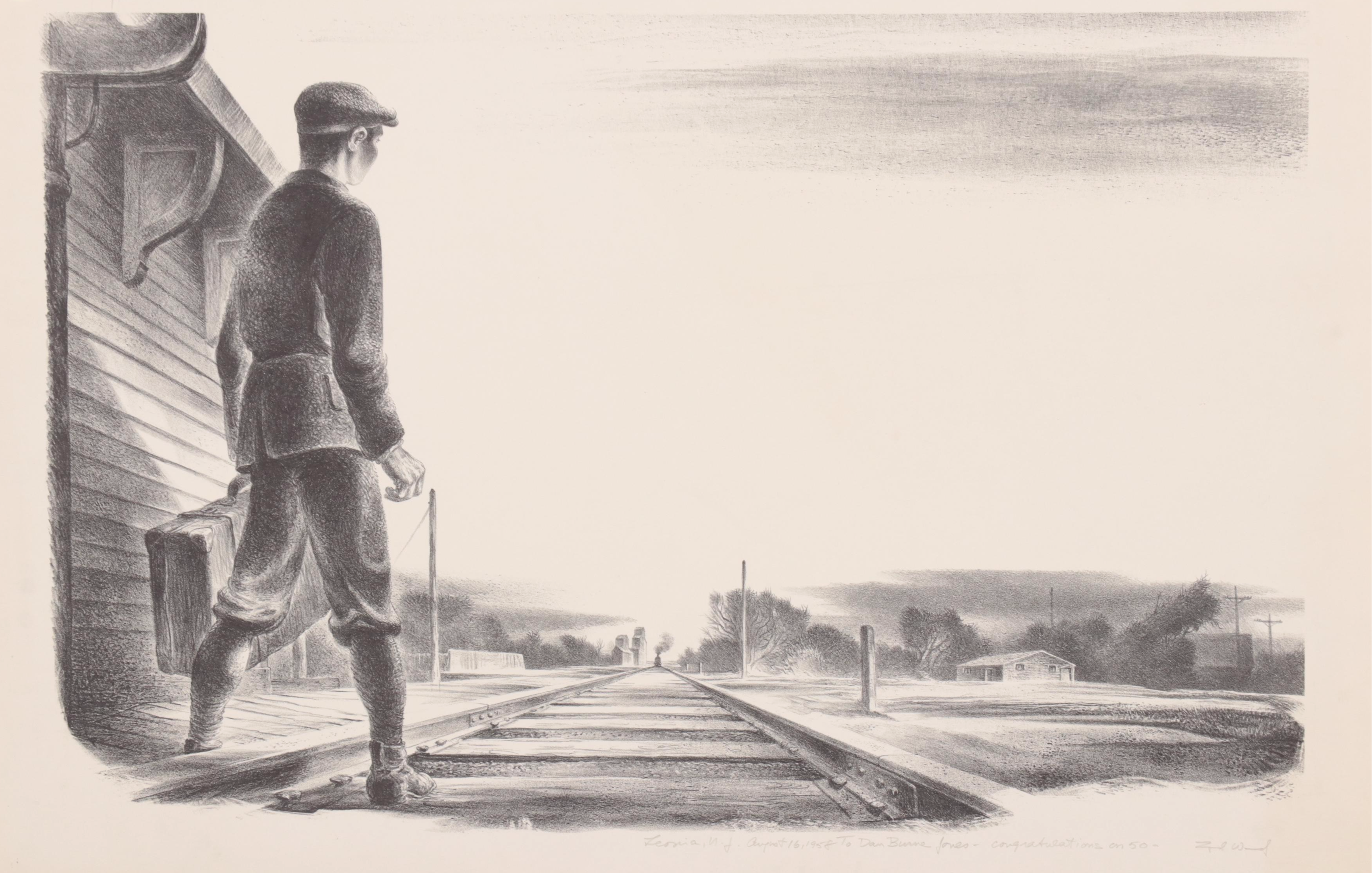 Lynd Ward Lithograph "Leonia, N. J.," 1958