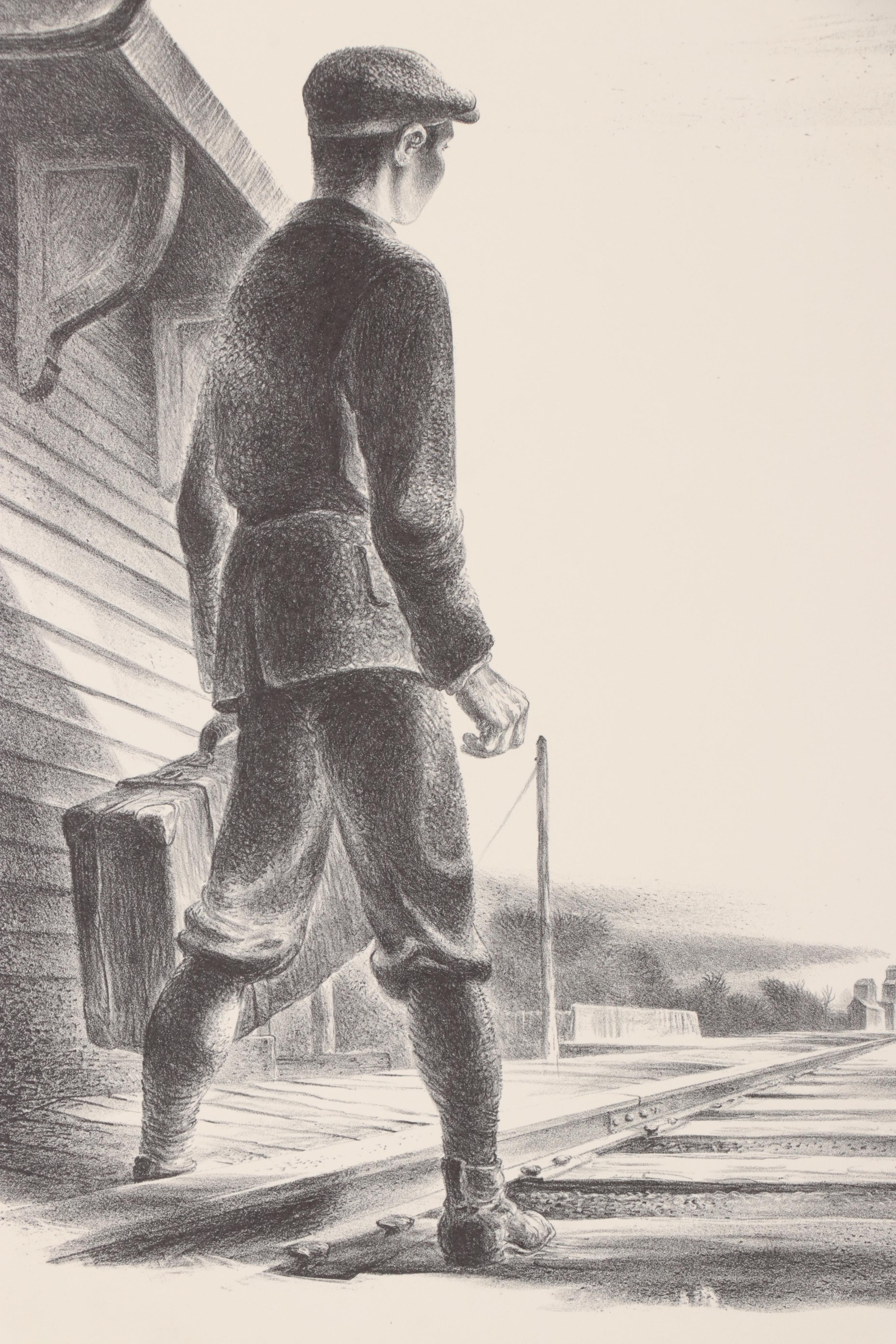 Lynd Ward Lithograph "Leonia, N. J.," 1958
