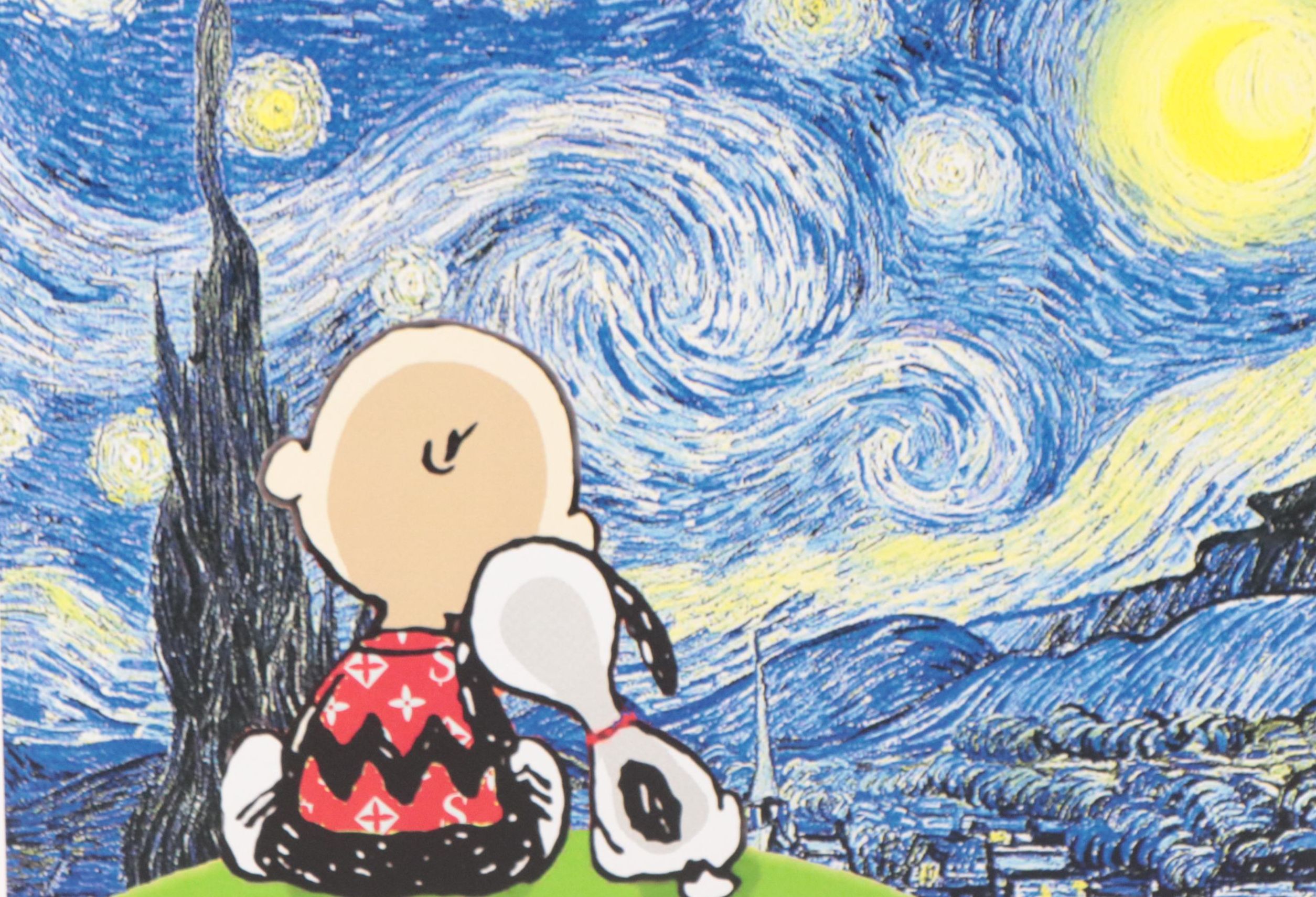 Death NYC Pop Art Graphic Print of Peanuts x Starry Night, 2020