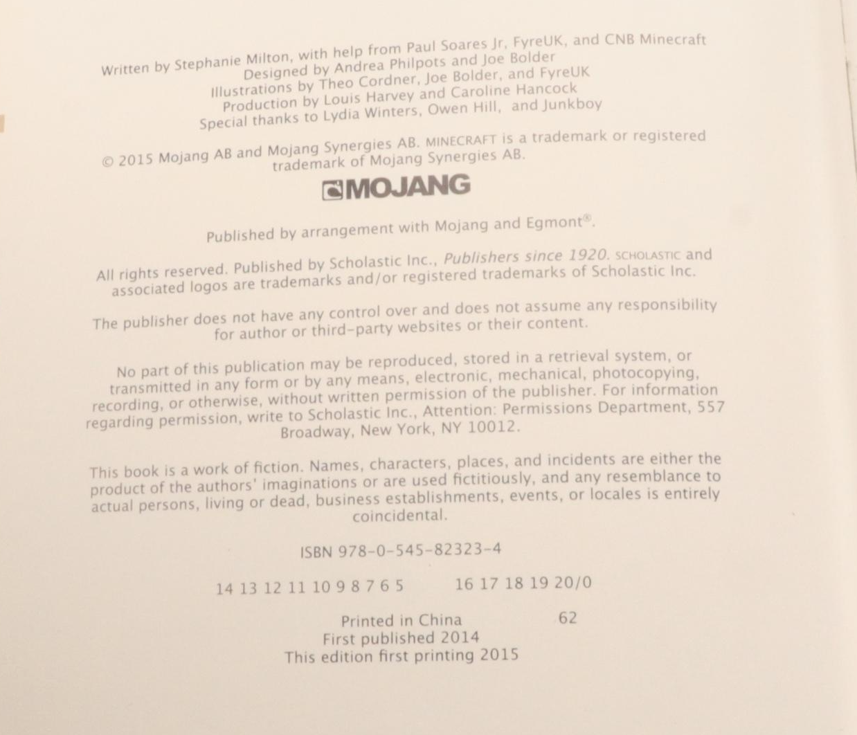 Updated Edition "Minecraft Handbook" Complete Set, 2016