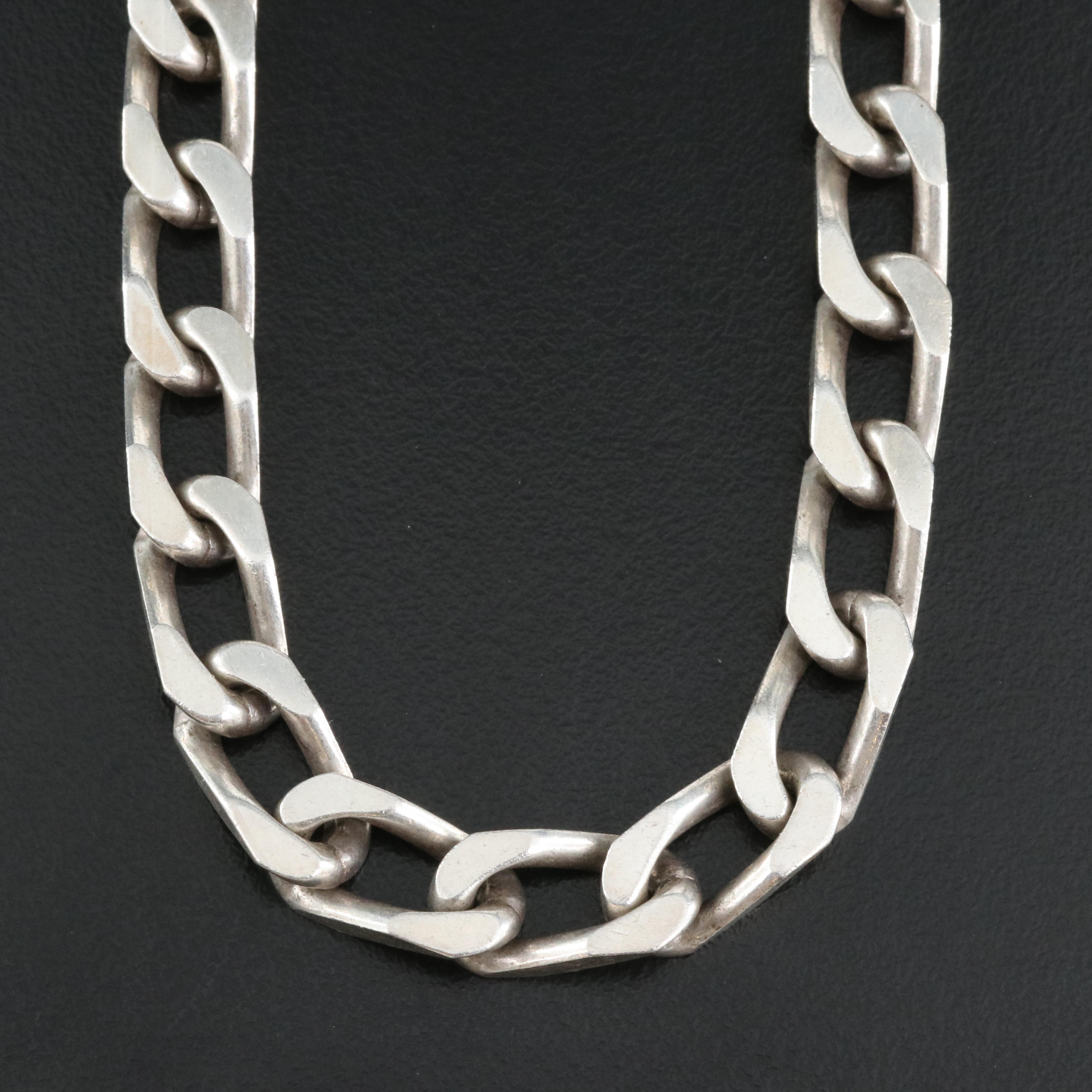 Sterling Curb Necklace