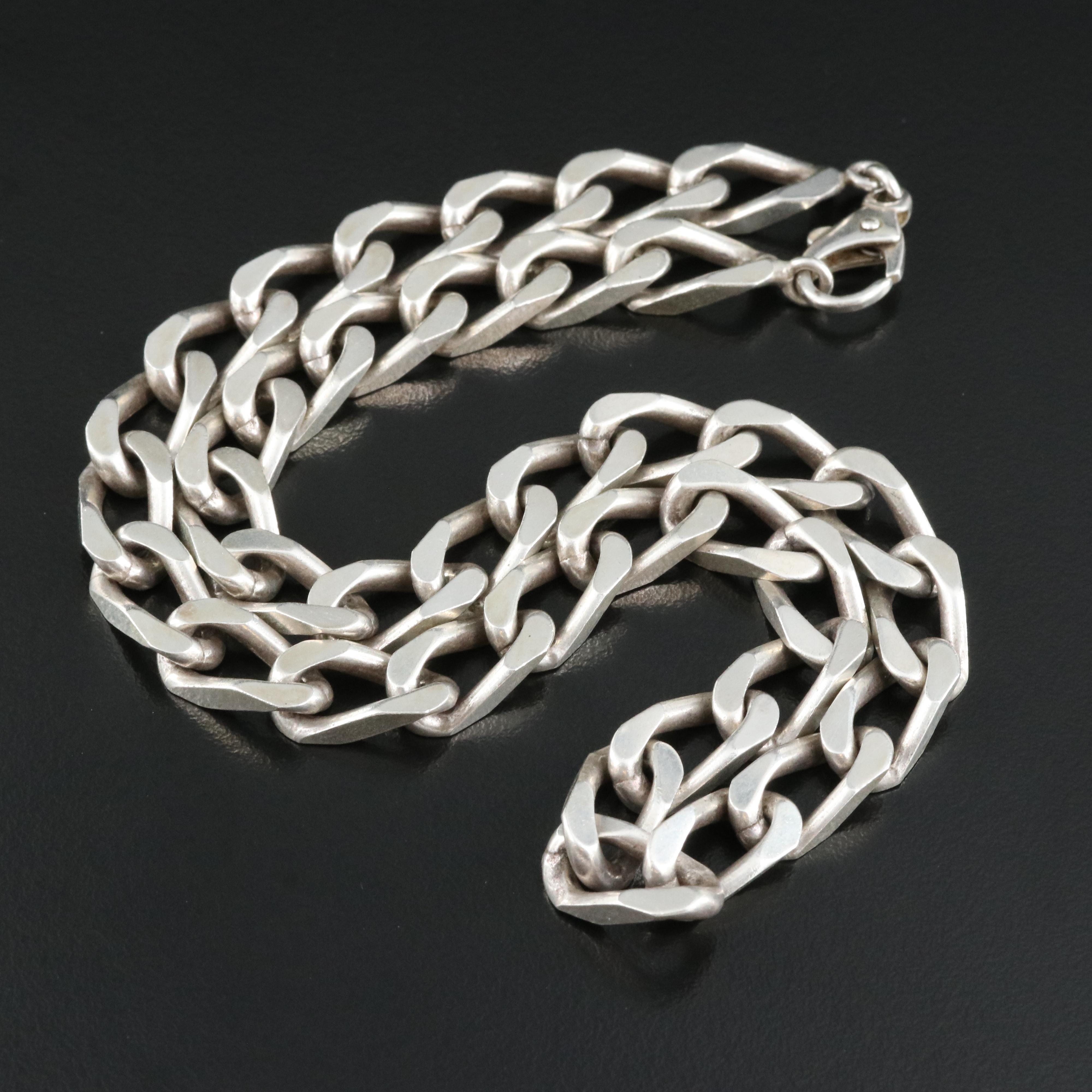 Sterling Curb Necklace