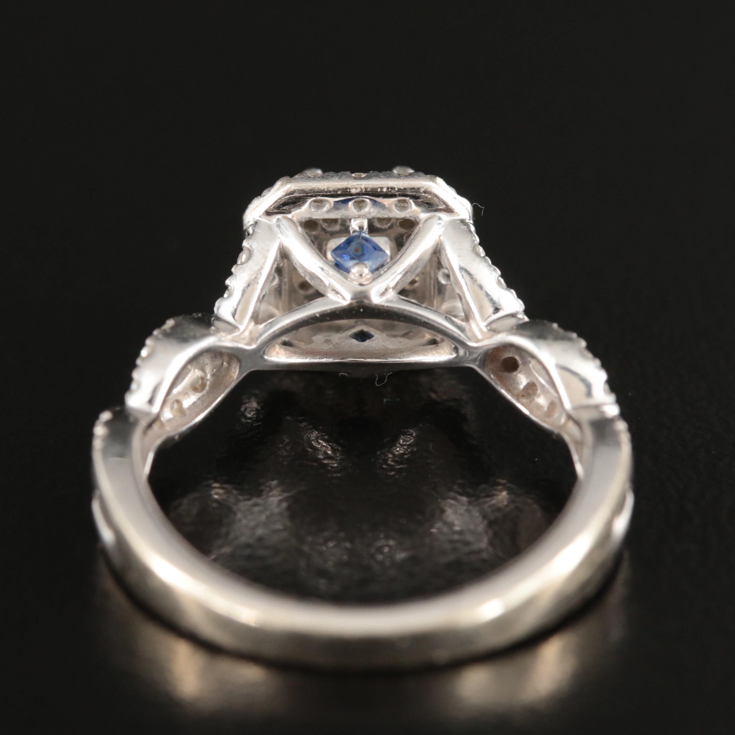 Vera Wang 14K 0.98 CTW Diamond Halo Ring