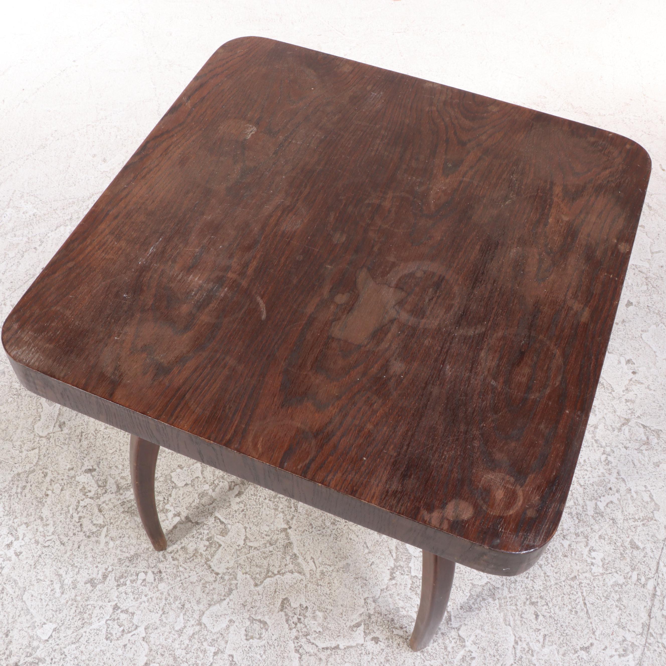 Czech Modern Oak Side Table, Mid to Late 20th Century