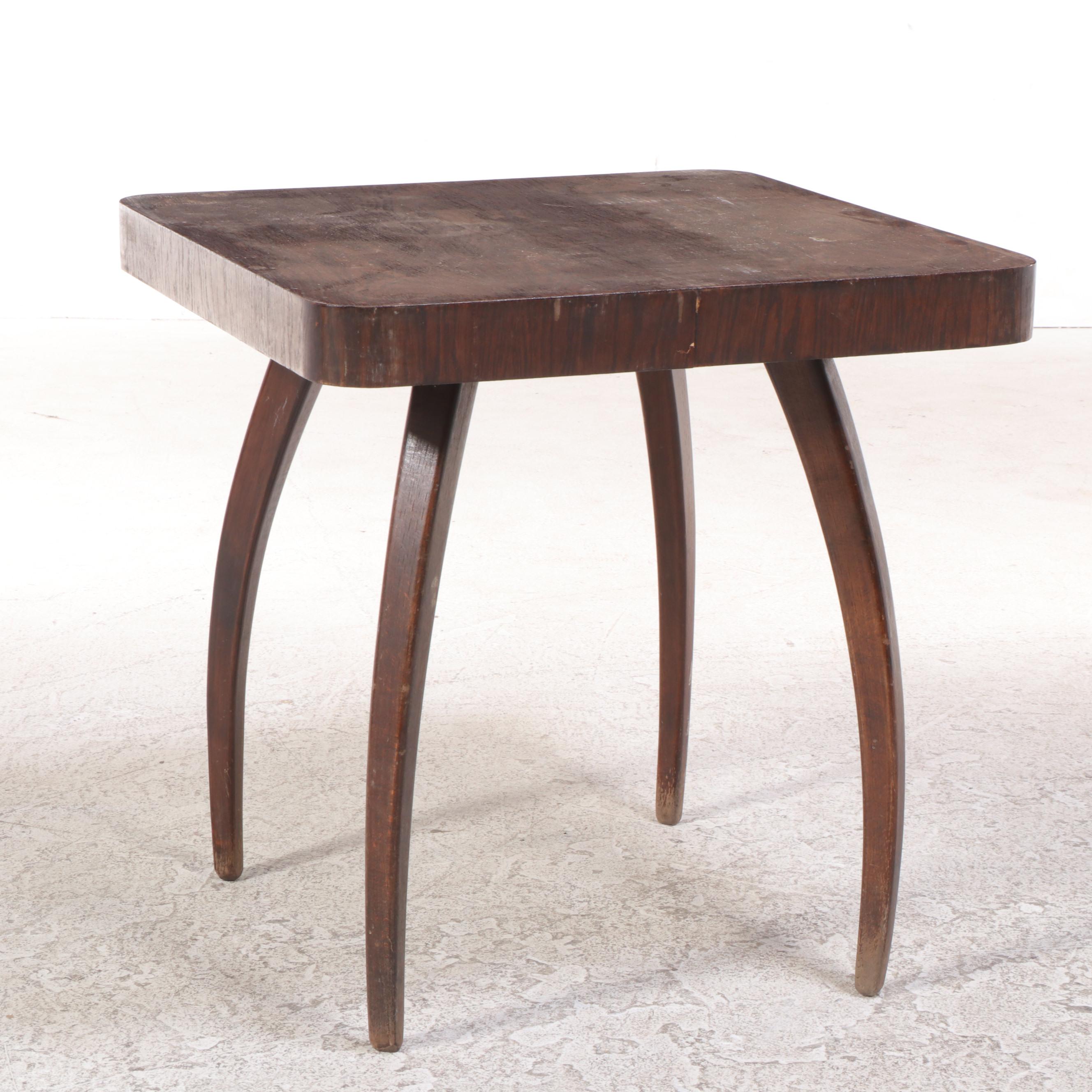 Czech Modern Oak Side Table, Mid to Late 20th Century