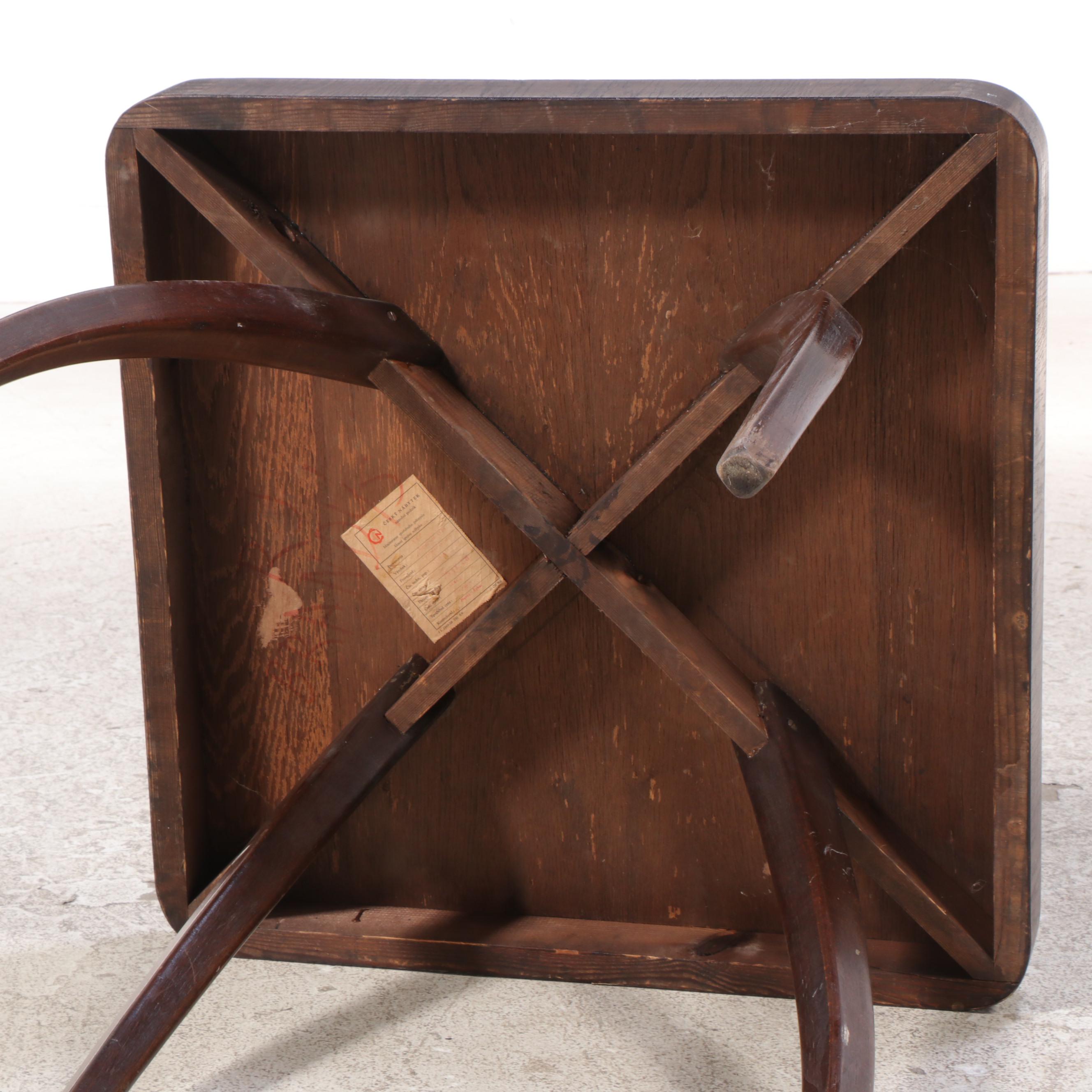 Czech Modern Oak Side Table, Mid to Late 20th Century