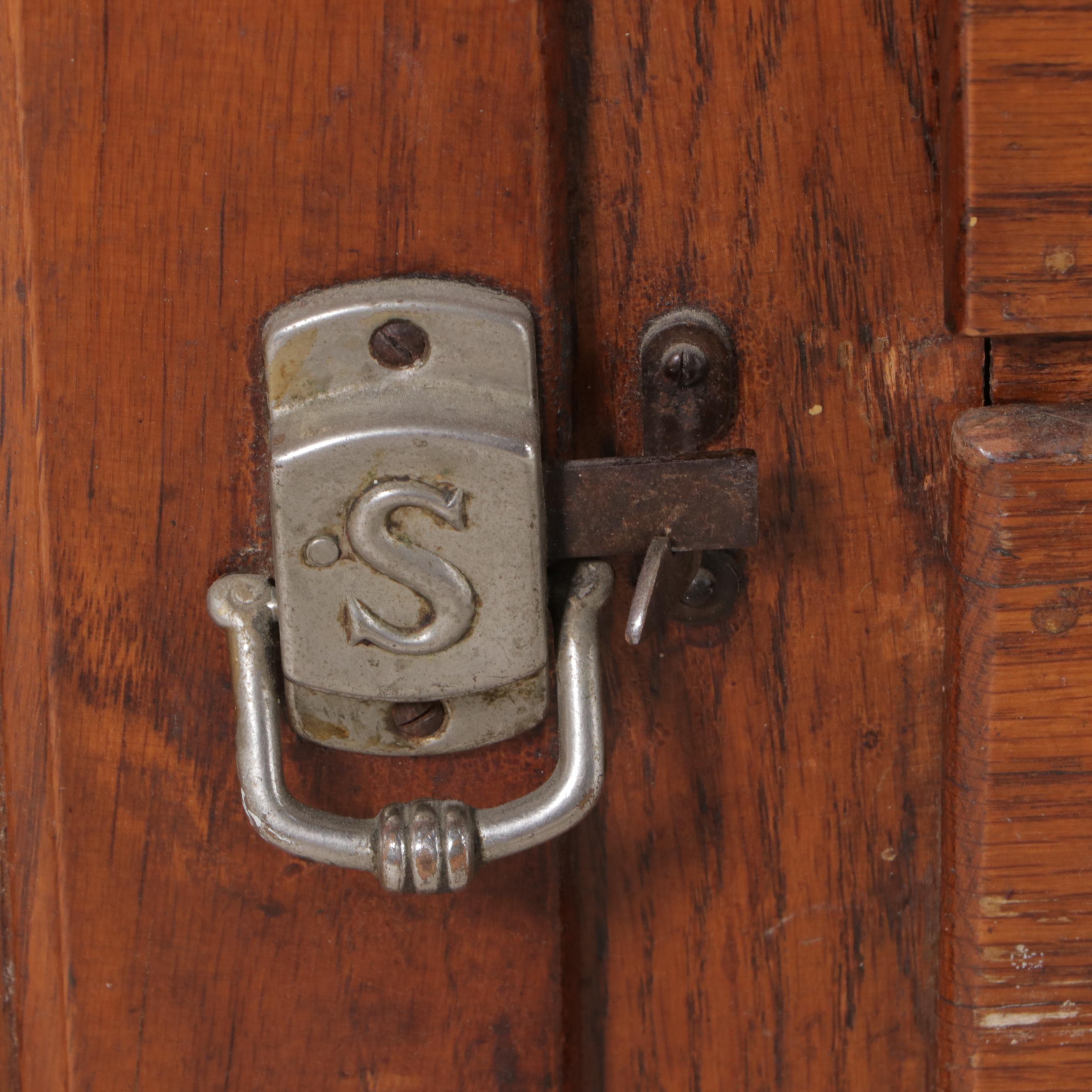 American Oak and Enamel Top Kitchen Cabinet, Poss. Sellers, Early 20th Century