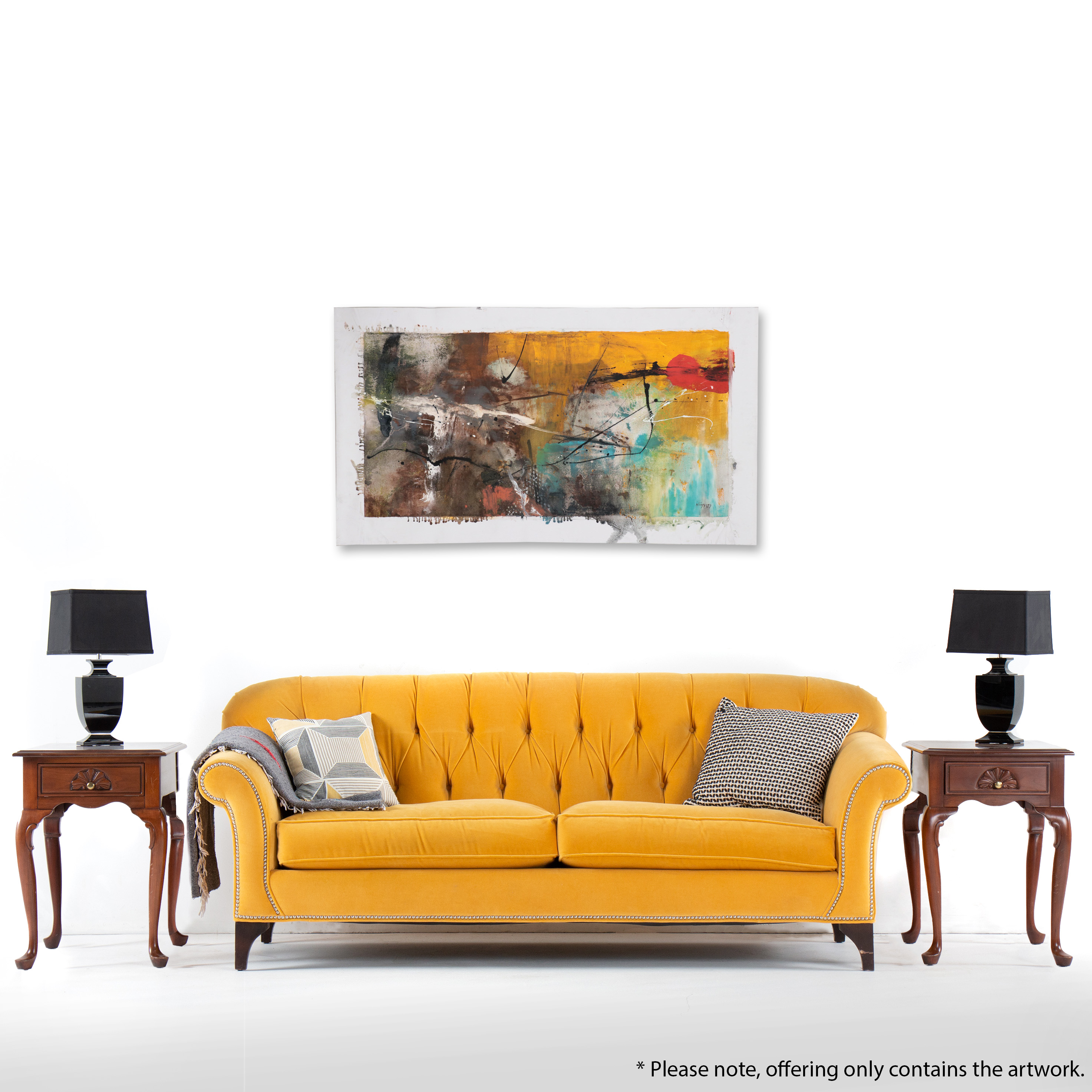 Michel Blázquez Large-Scale Acrylic and Oil Painting "Inside," 2023