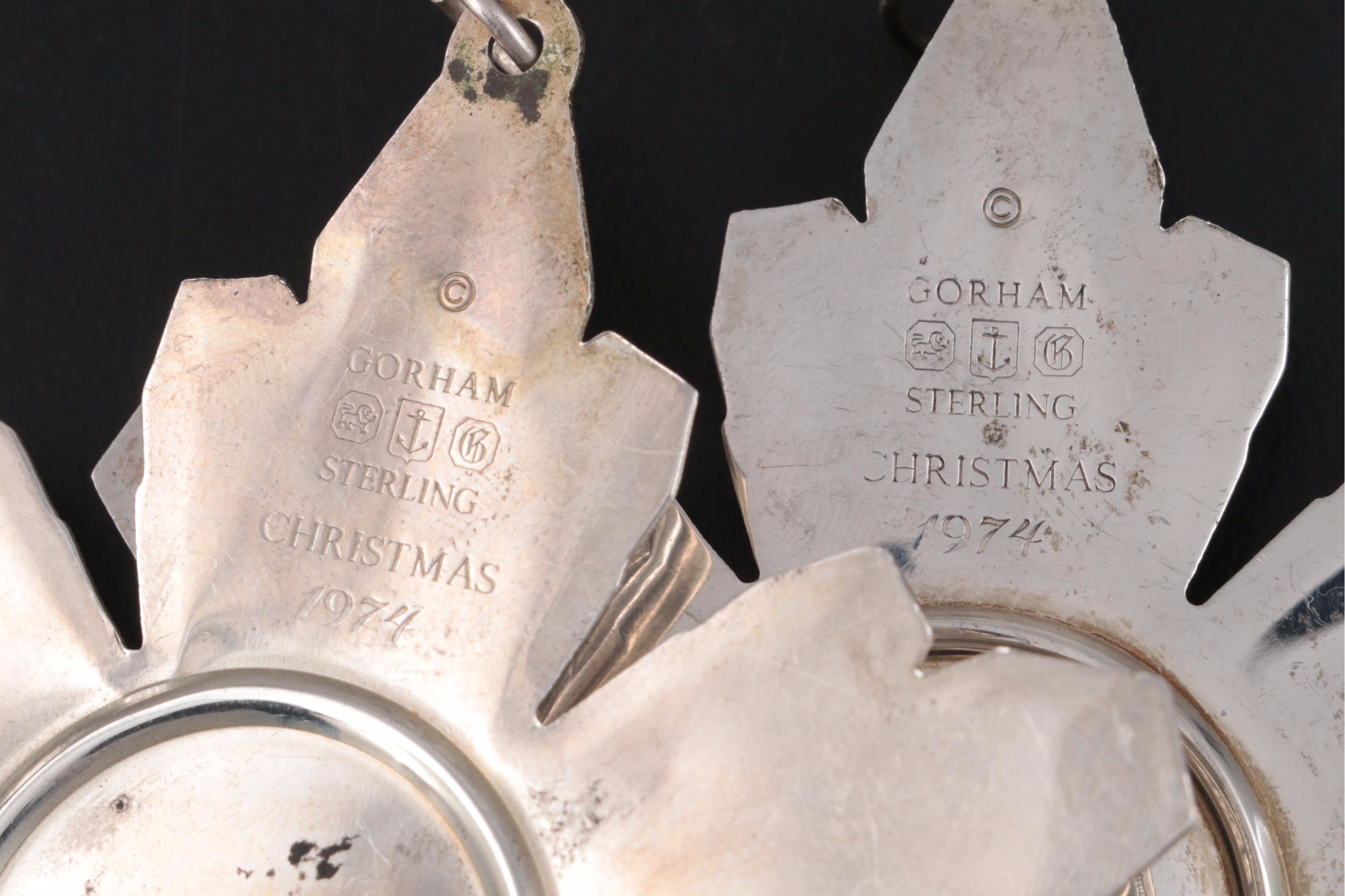 Gorham Sterling Silver Annual Christmas Star Ornaments, 1974