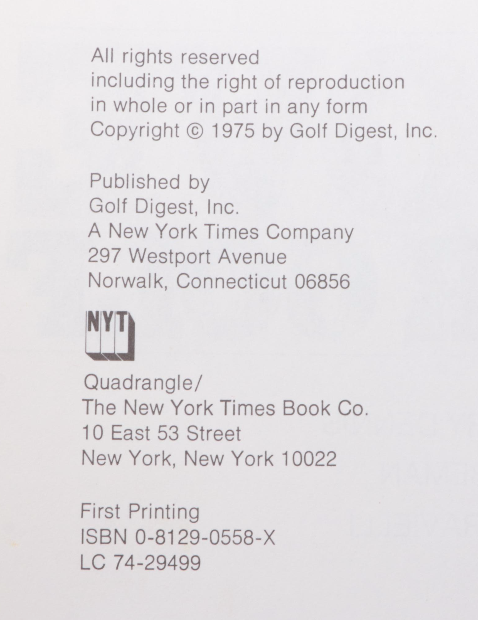 First Edition "One Move to Better Golf" by Carl Lohren and More Books