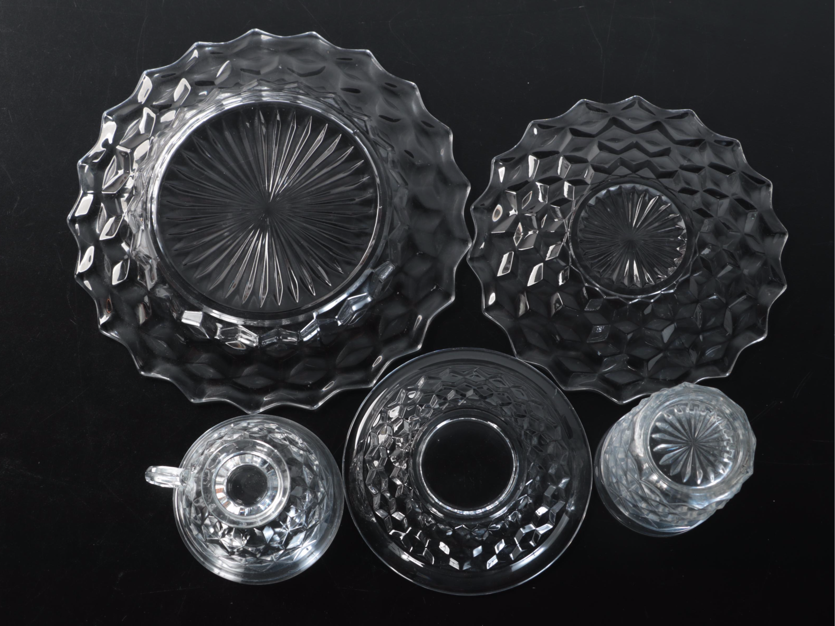 Fostoria "American Clear" Dinnerware, Stemware and Table Accessories