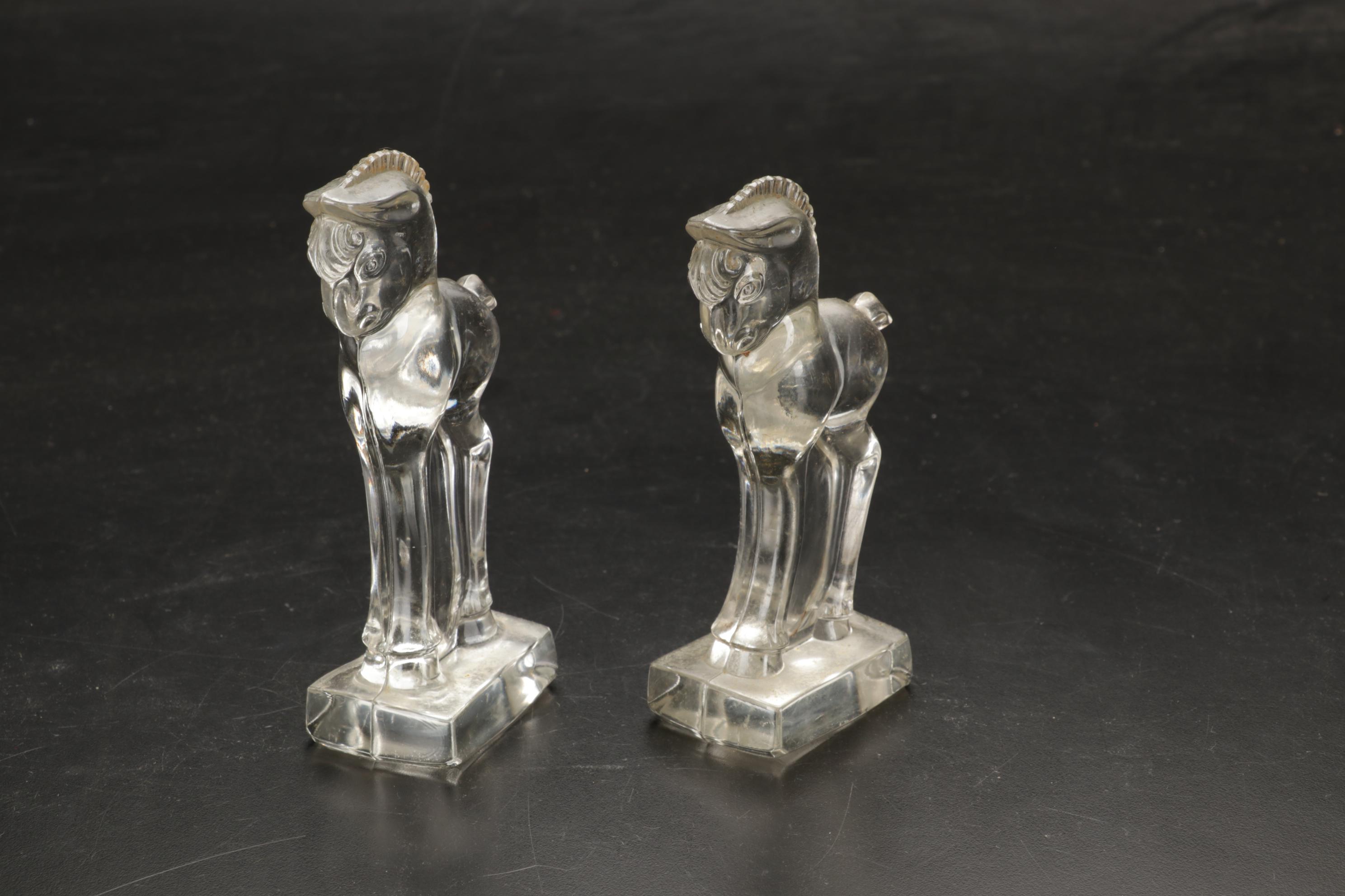 Heisey Clydesdales, Trojan Horse, Sparky, Balking Colt, Bucking Colt Figurines