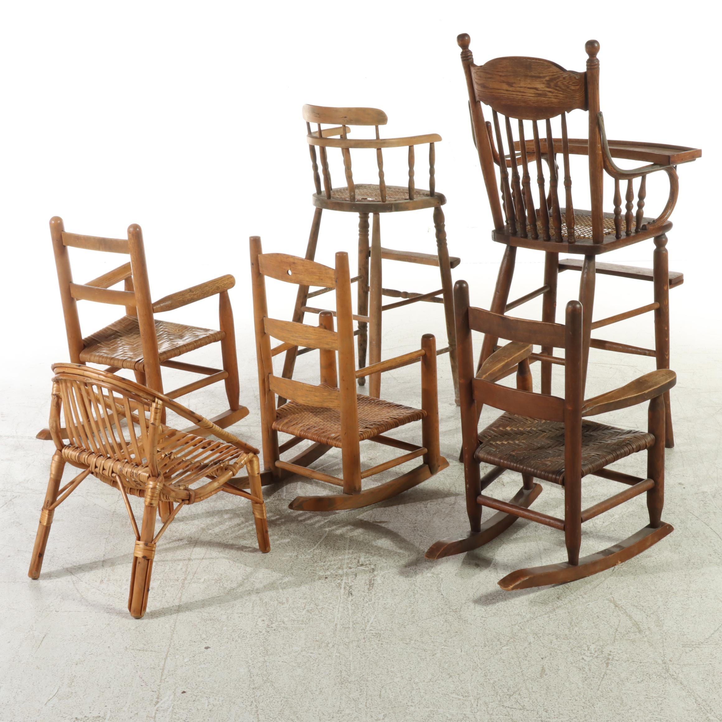 American Primitive Childrens' Rocking and High Chair Collection