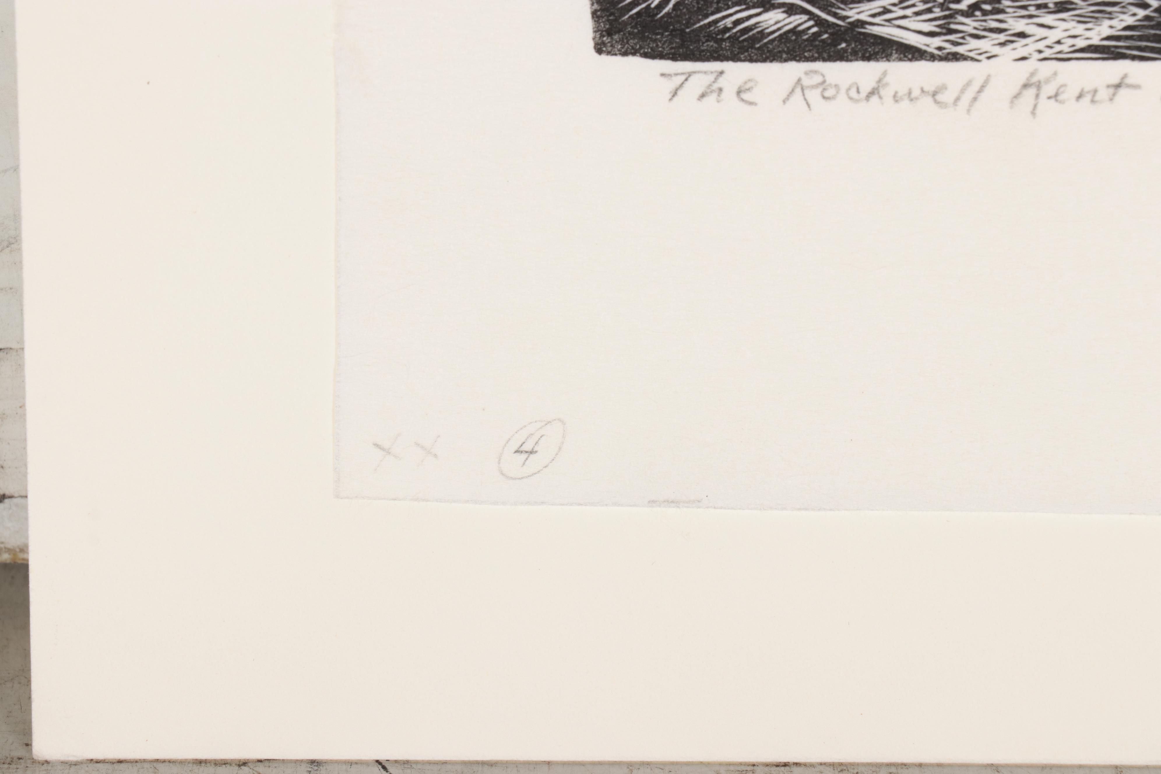 Letterio Calapai Wood Engraving "The Rockwell Kent Studio," 1980