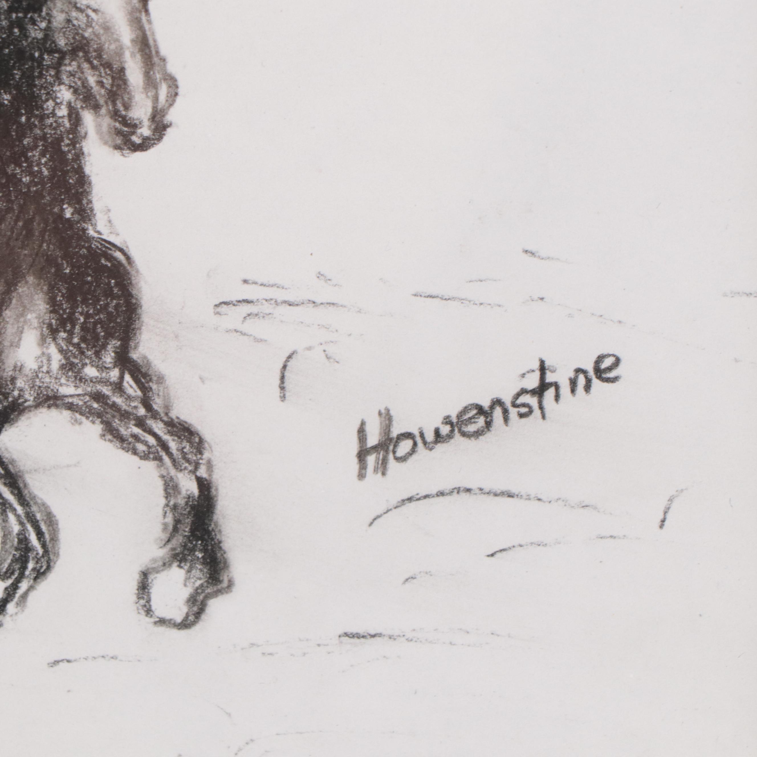 Charcoal Drawing of Galloping Horse