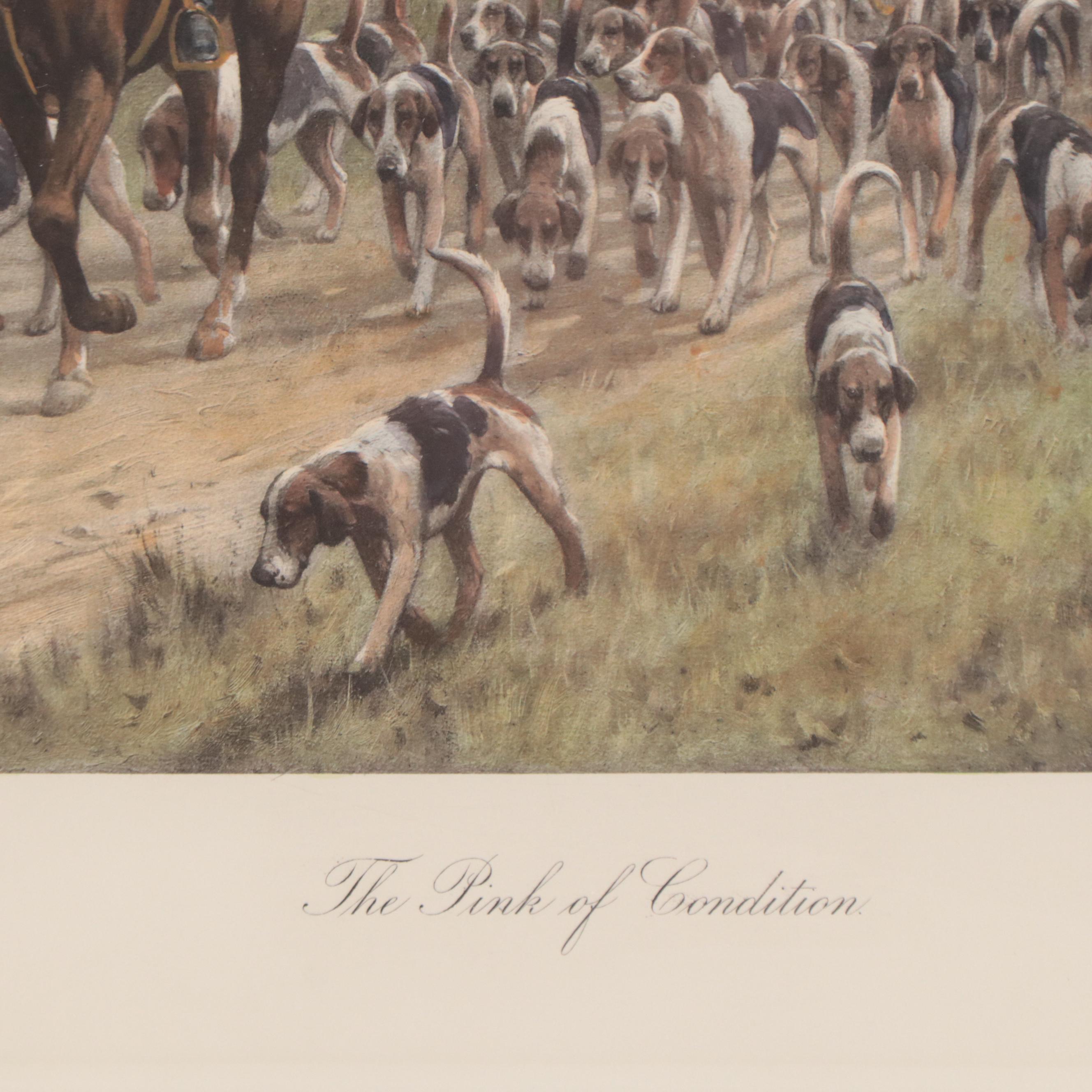 Hand-Colored Photogravure After George Wright "The Pink of Condition"