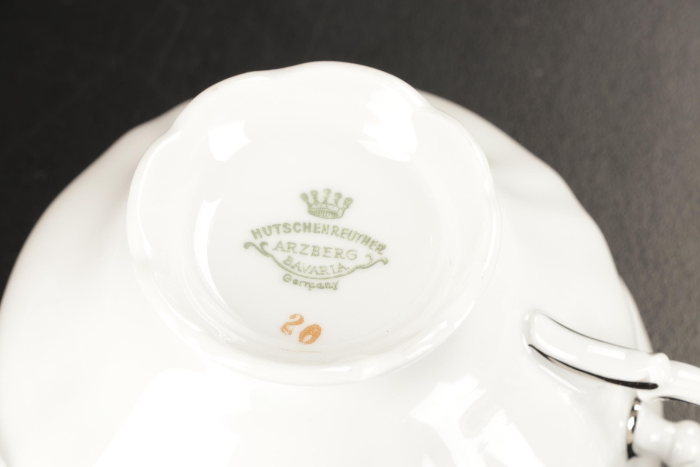Hutschenreuther "Empress Platinum" Dinnerware, Early 20th Century
