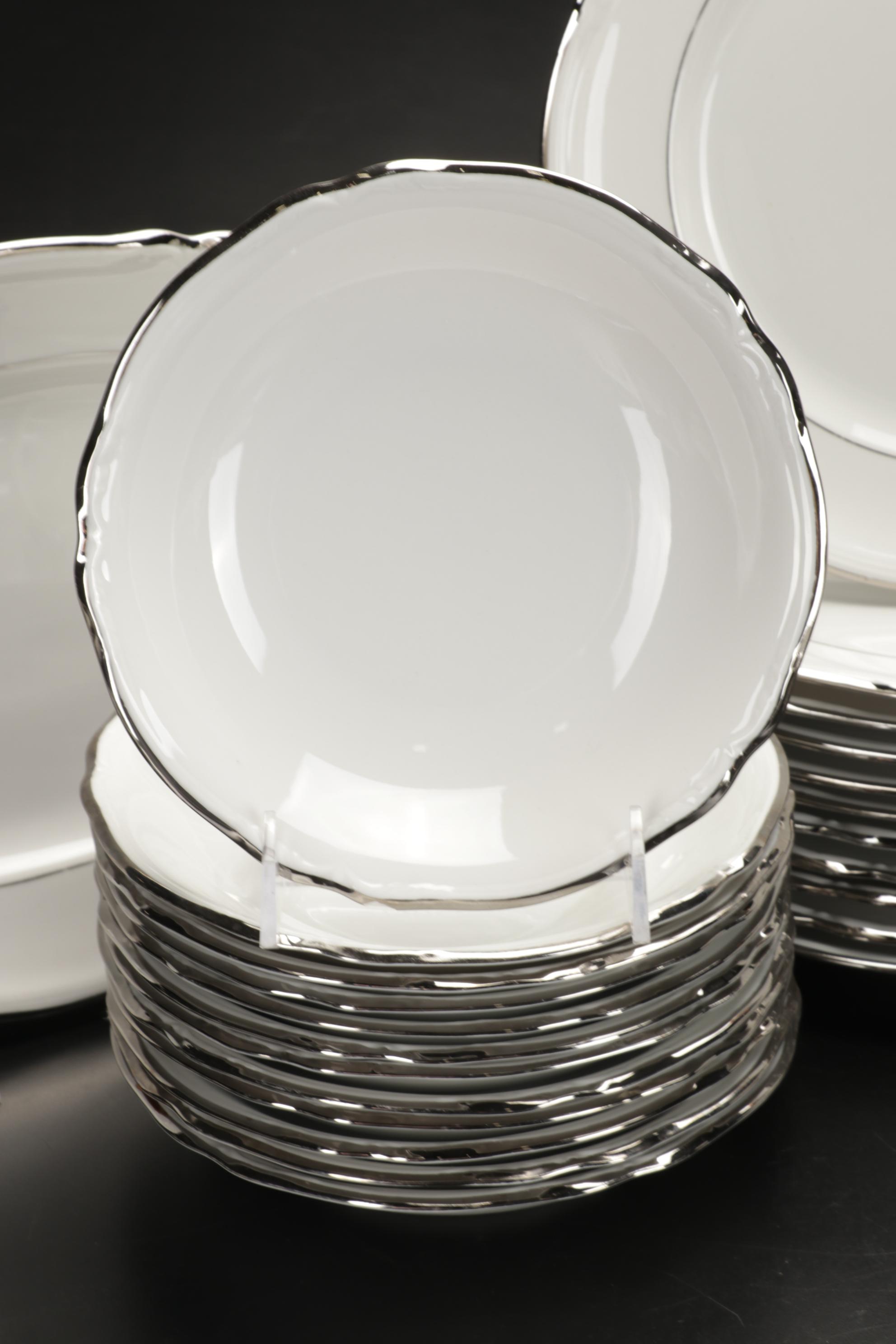 Hutschenreuther "Empress Platinum" Dinnerware, Early 20th Century