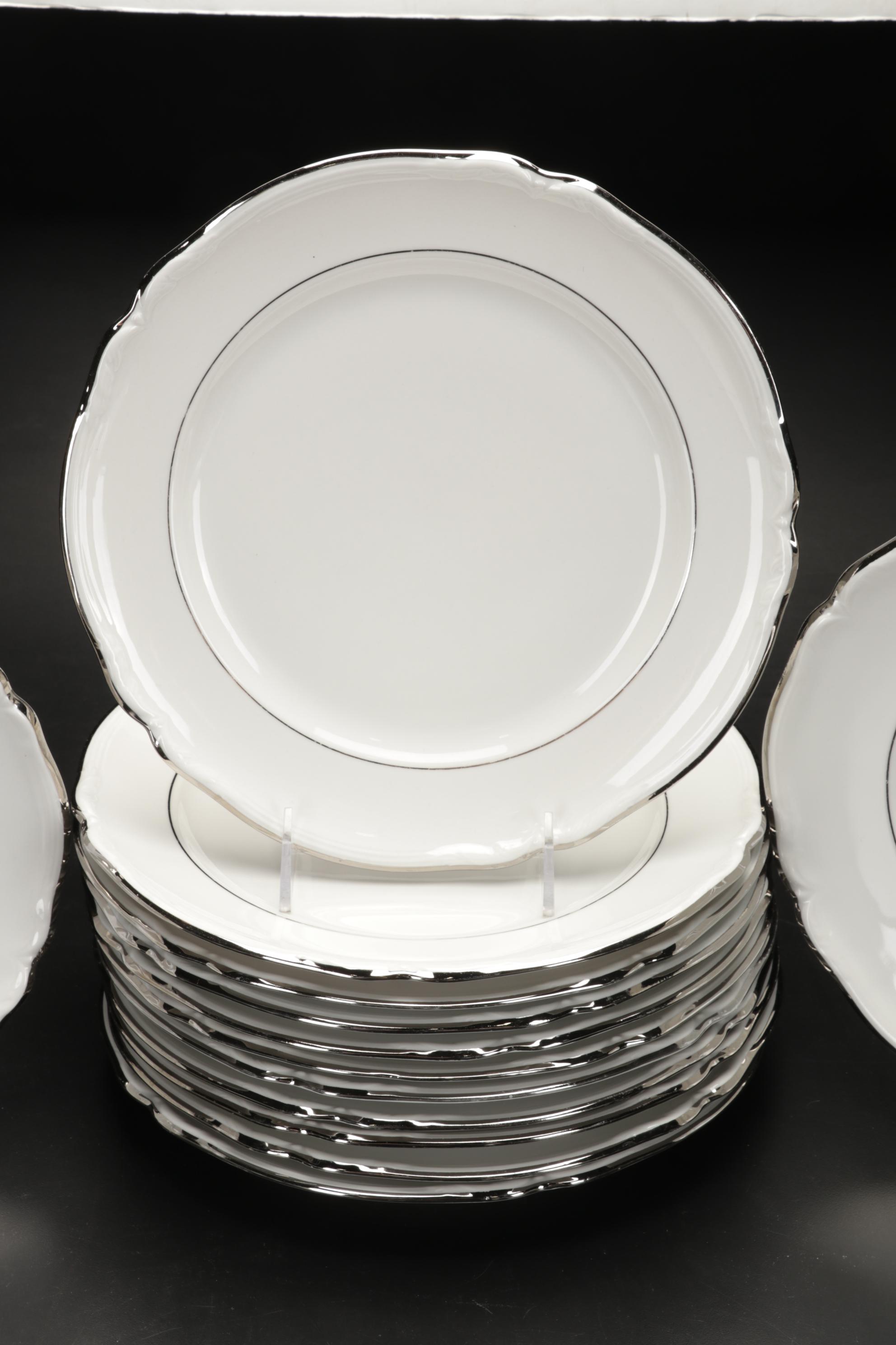 Hutschenreuther "Empress Platinum" Dinnerware, Early 20th Century