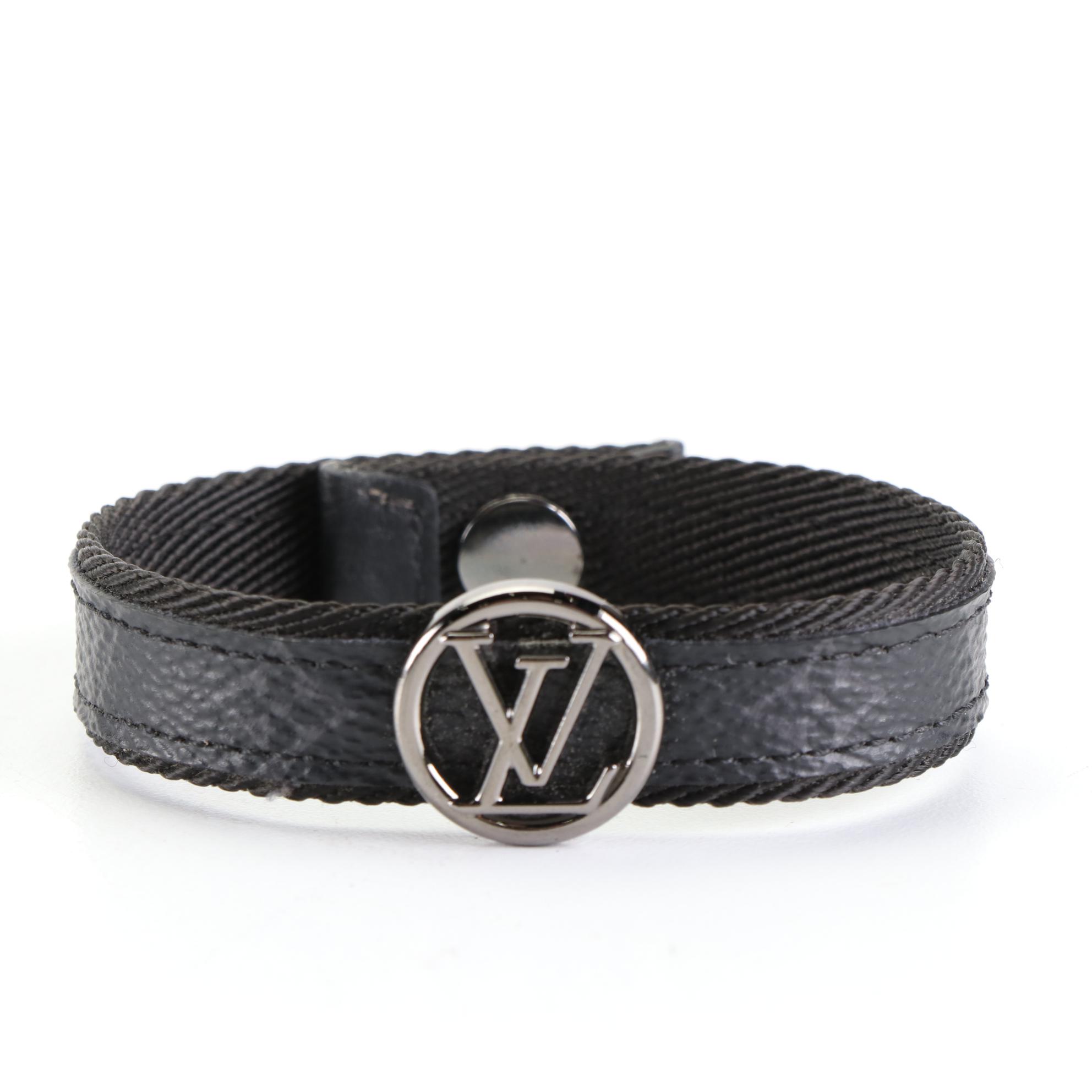 Louis Vuitton LV Circle Bracelet in Monogram Eclipse Canvas