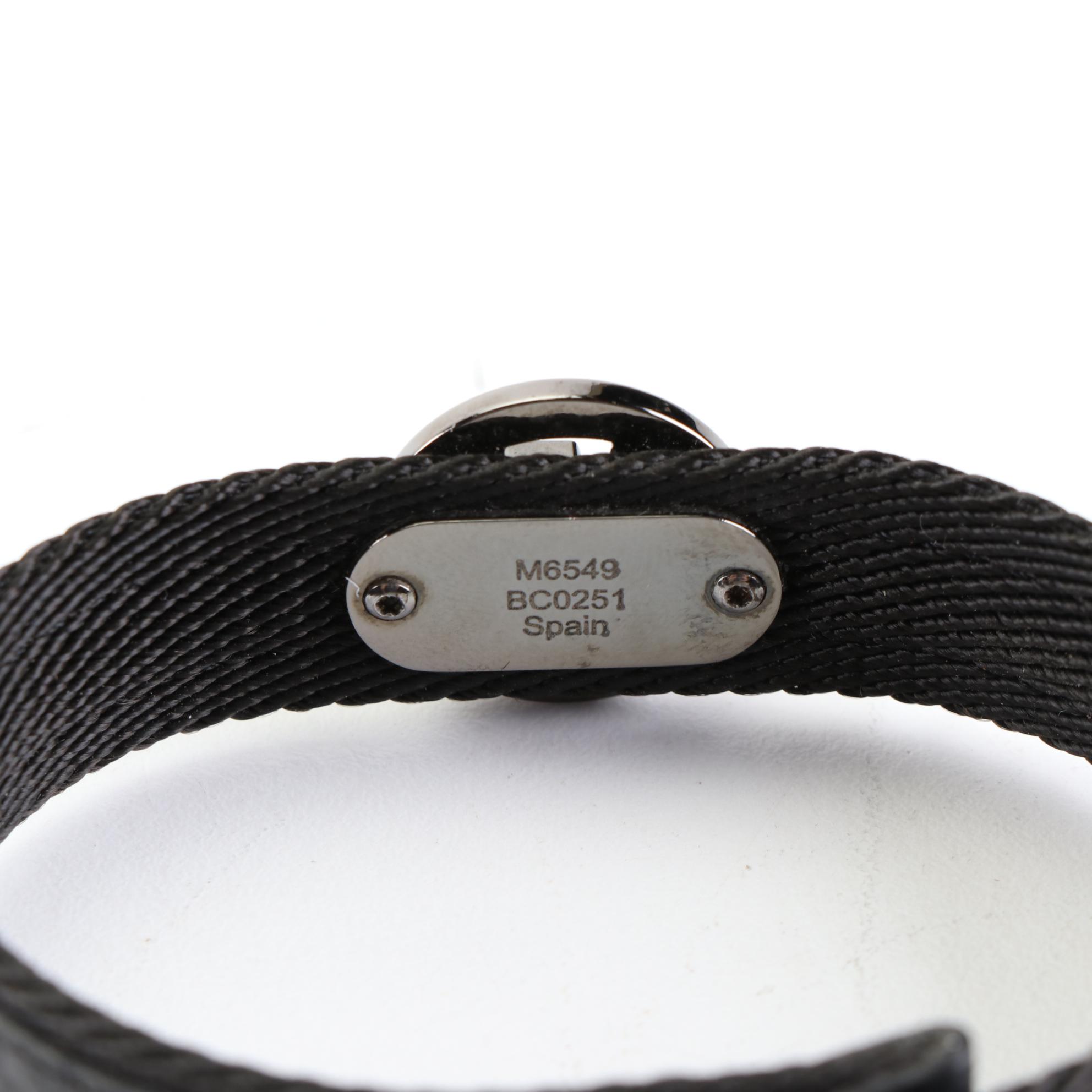 Louis Vuitton LV Circle Bracelet in Monogram Eclipse Canvas