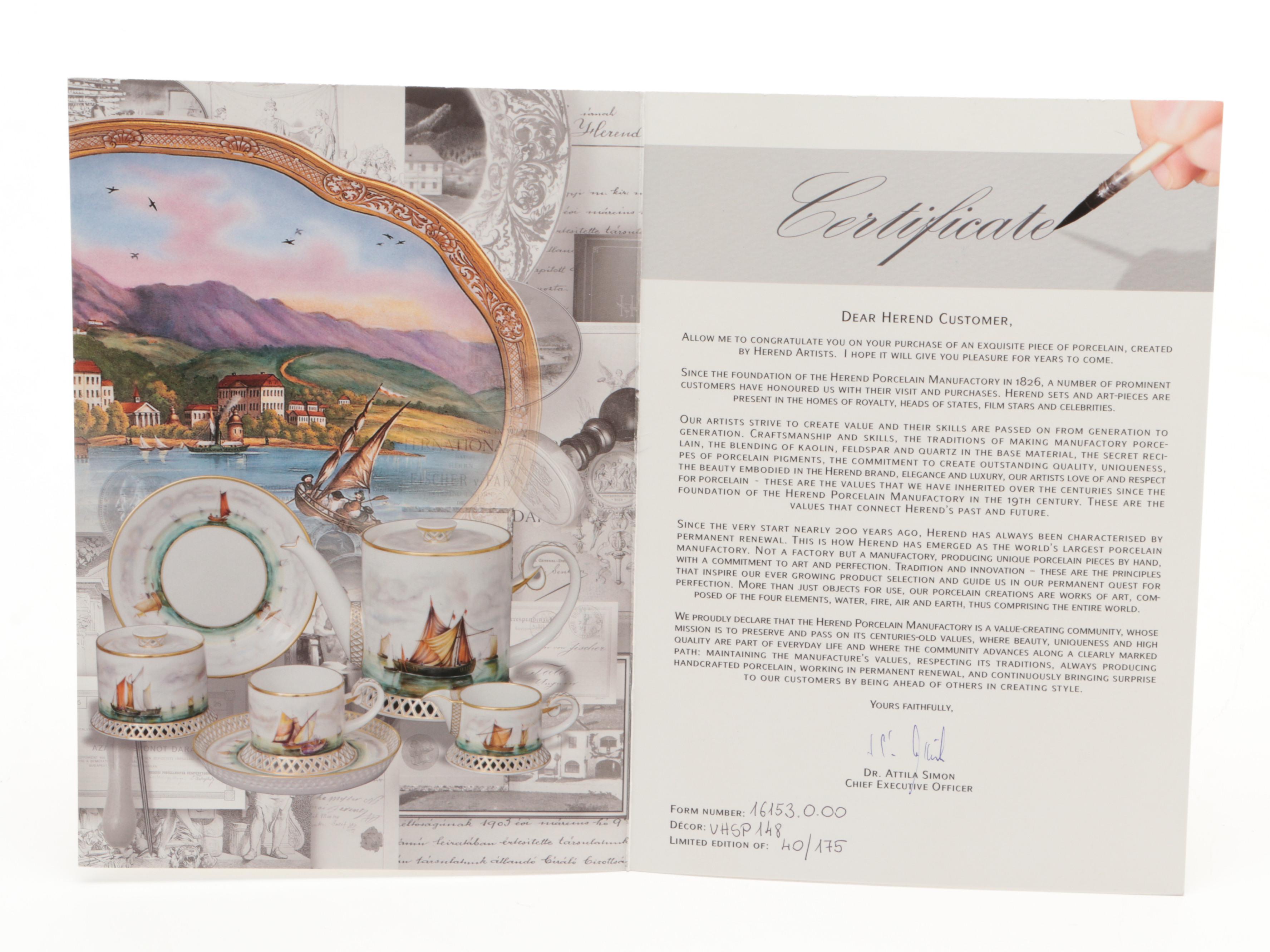 Herend Reserve Limited Edition "Peregrine Falcon" Porcelain Figurine