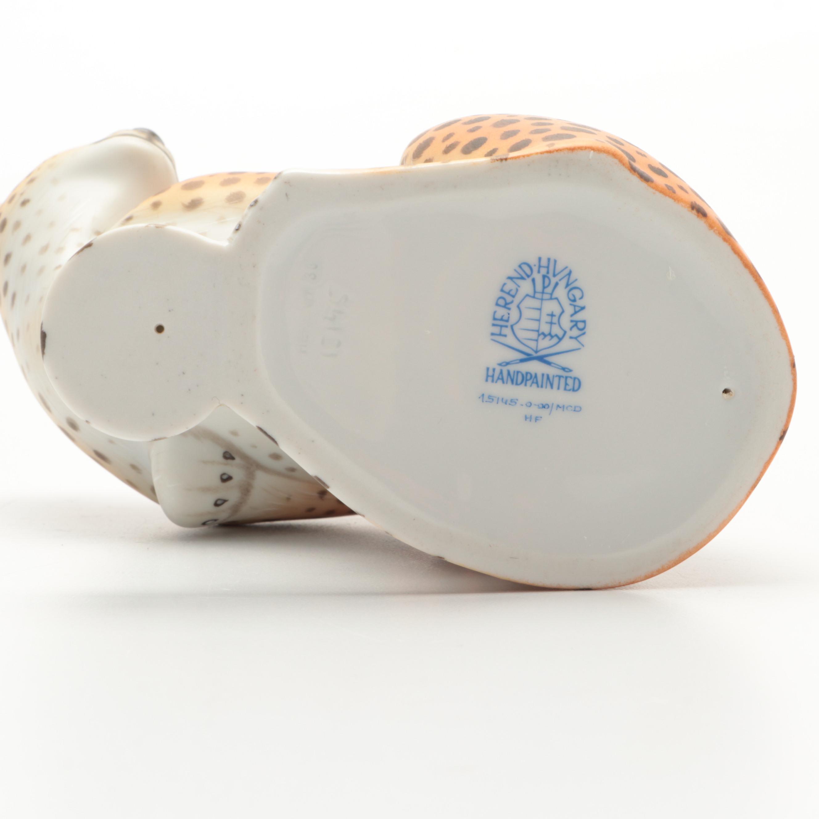 Herend Natural "Cheetah" Porcelain Figurine