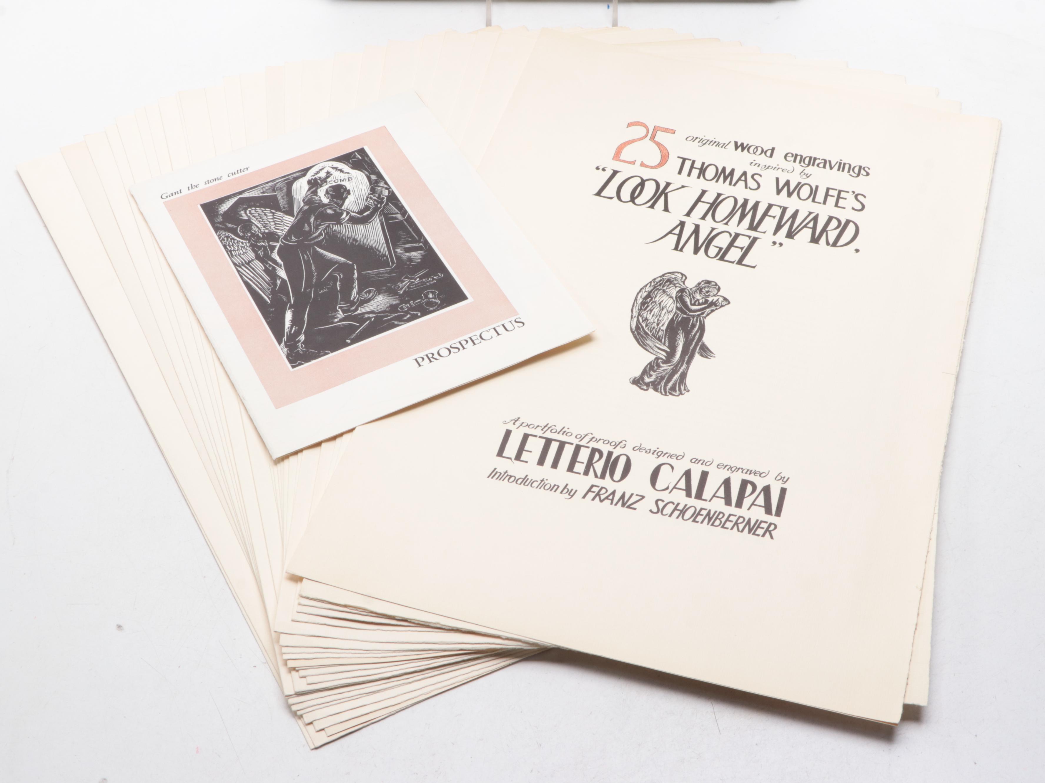 Letterio Calapai Wood Engravings After Thomas Wolfe "Look Homeward Angel"
