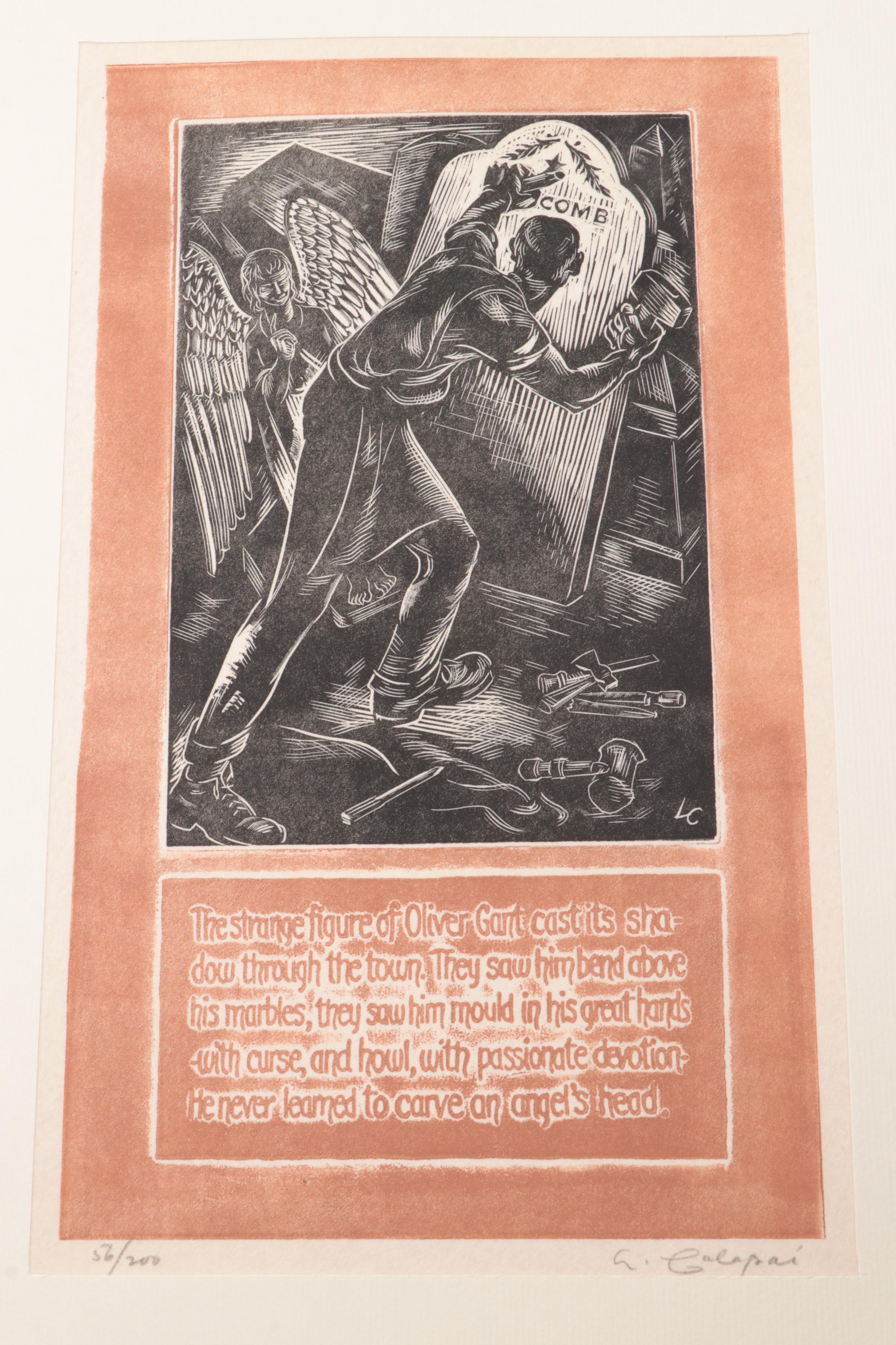 Letterio Calapai Wood Engravings After Thomas Wolfe "Look Homeward Angel"