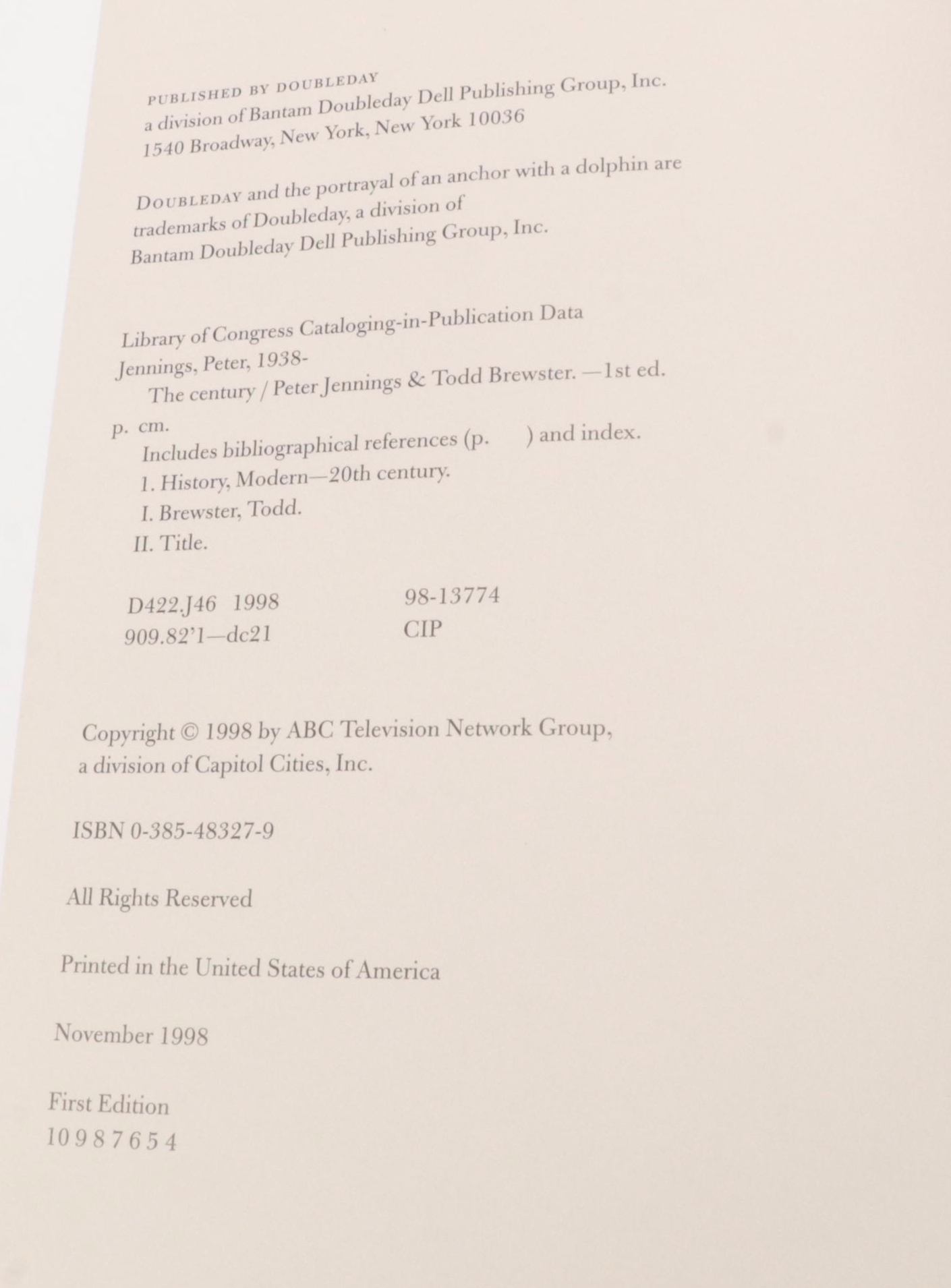 "The Century" by Peter Jennings and Todd Brewster with More Books