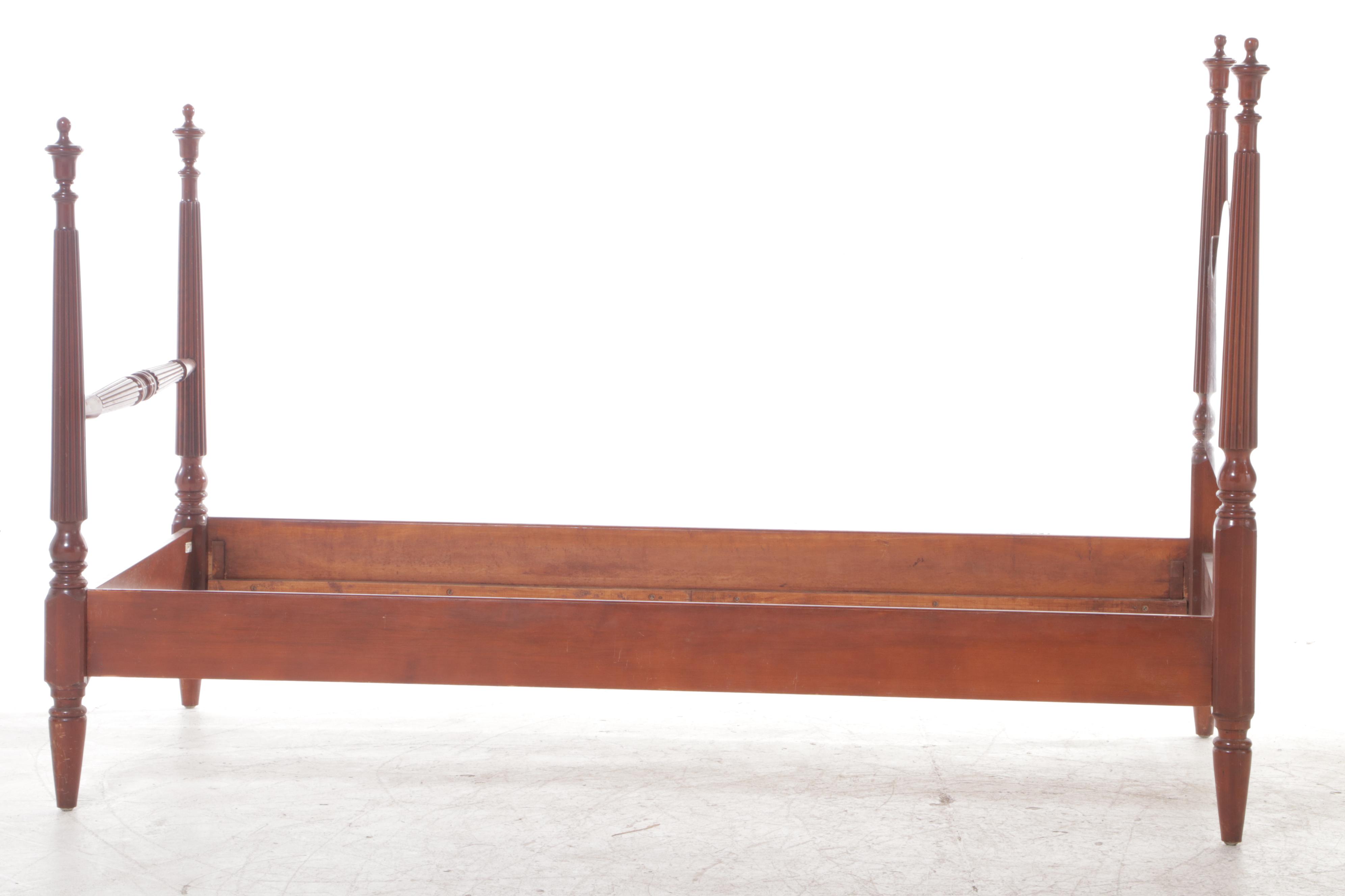 Federal Style Twin Size Four Poster Bed Frame EBTH