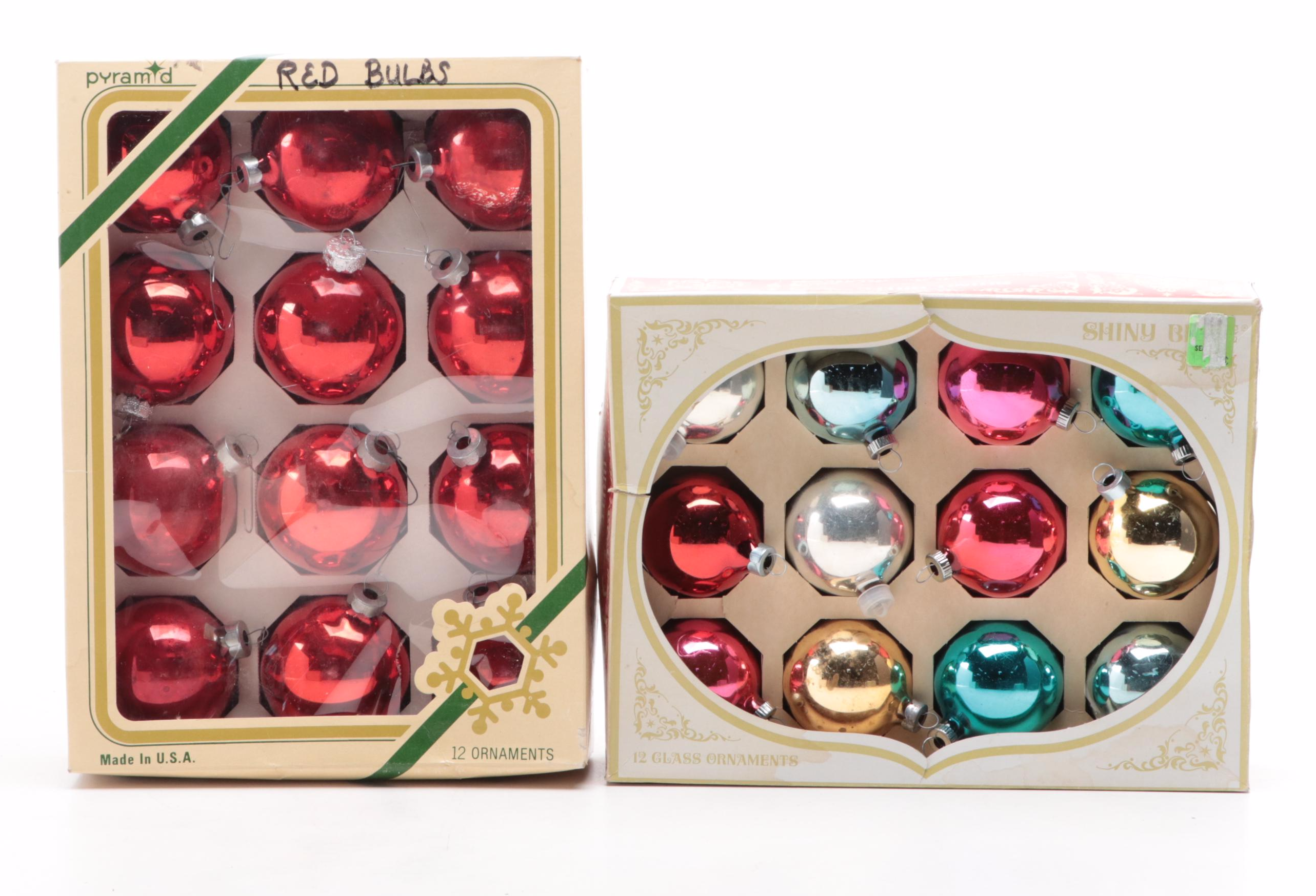 Shiny Brite, Vitbis and other Glass Christmas Ornaments