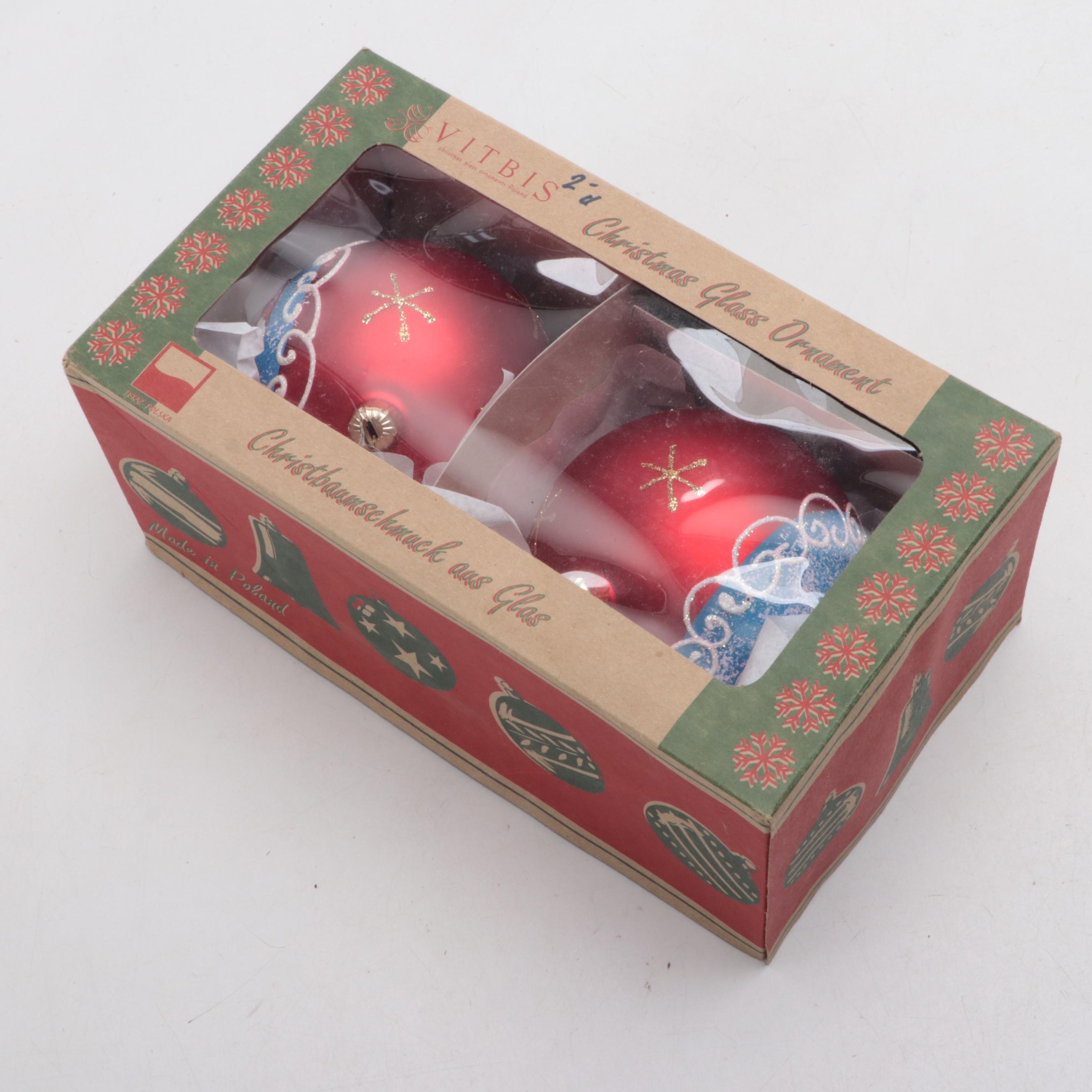 Shiny Brite, Vitbis and other Glass Christmas Ornaments