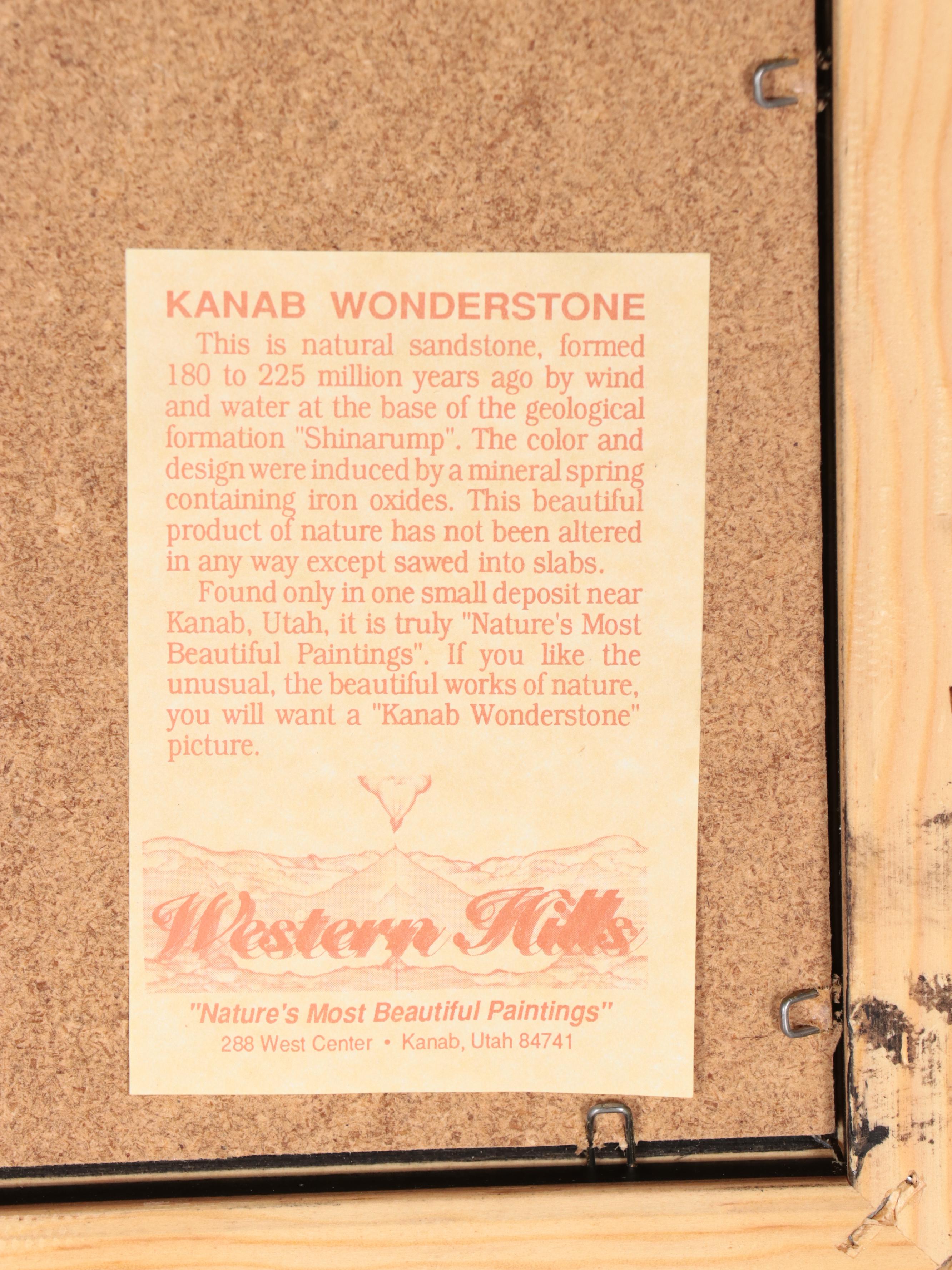 Kanab Wonderstone Natural Sandstone Mounted Slab